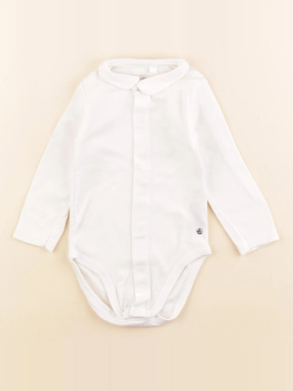 Petit Bateau - body à col blanc - 18 mois