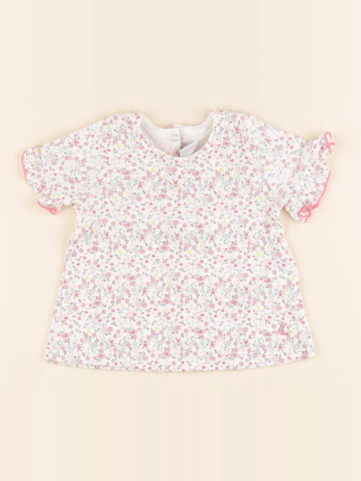 Petit Bateau - tee-shirt rose - 6 mois