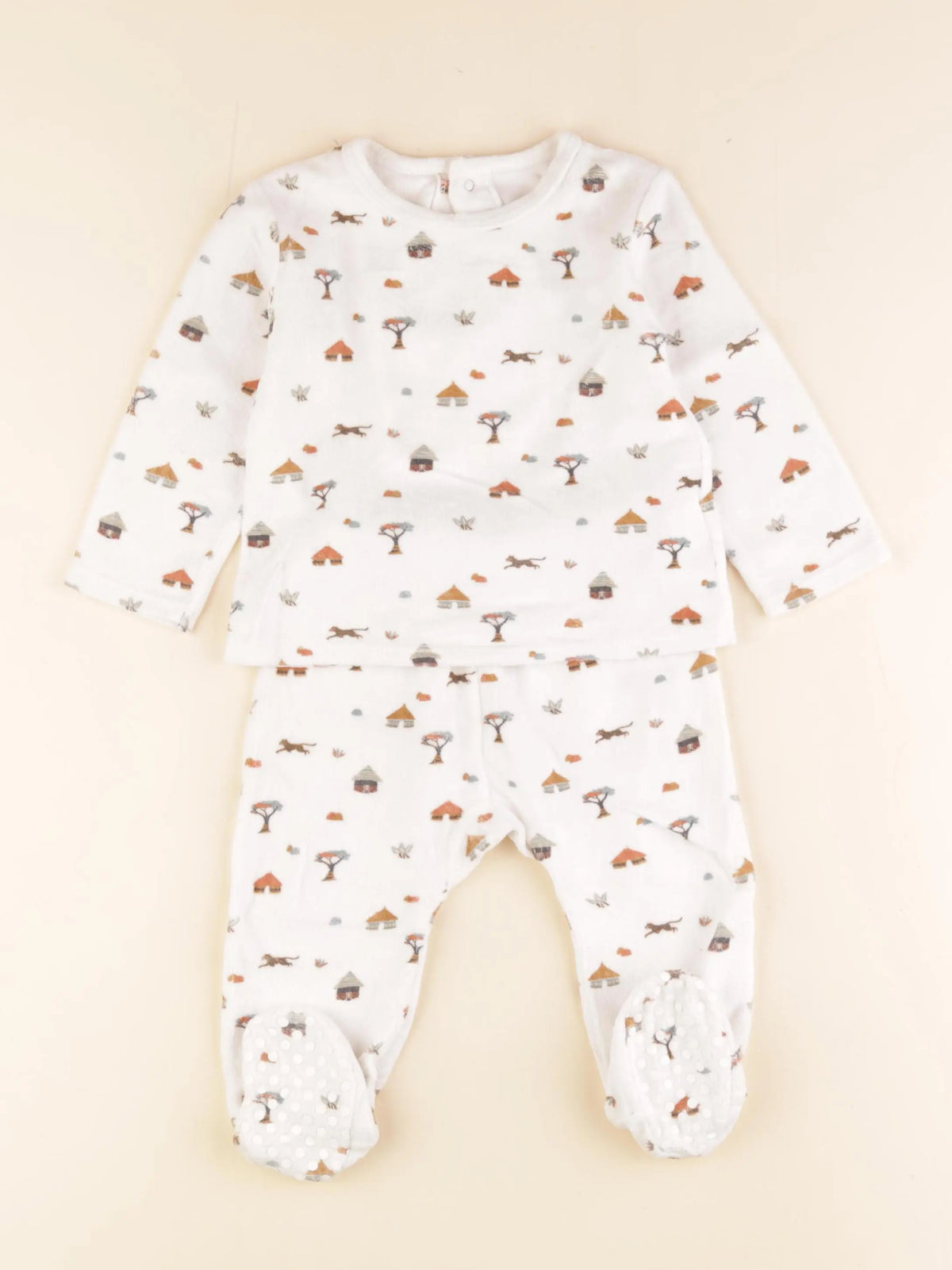 La Redoute - pyjama velours blanc - 12 mois