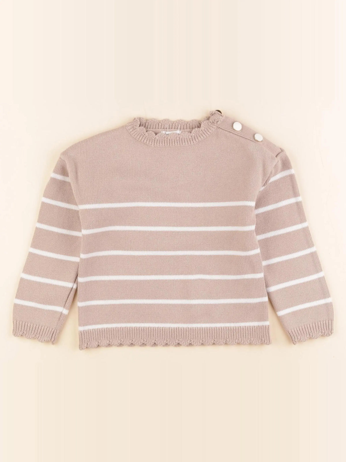 Vertbaudet - pull beige - 4 ans