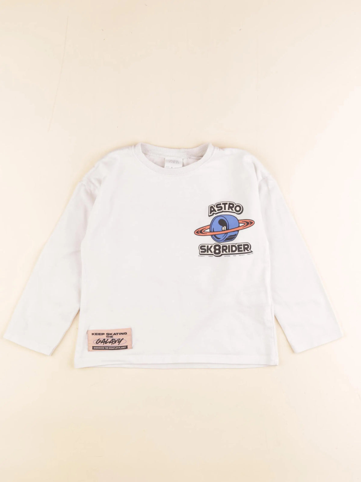 Zara - tee-shirt imprimé au dos blanc - 4 ans