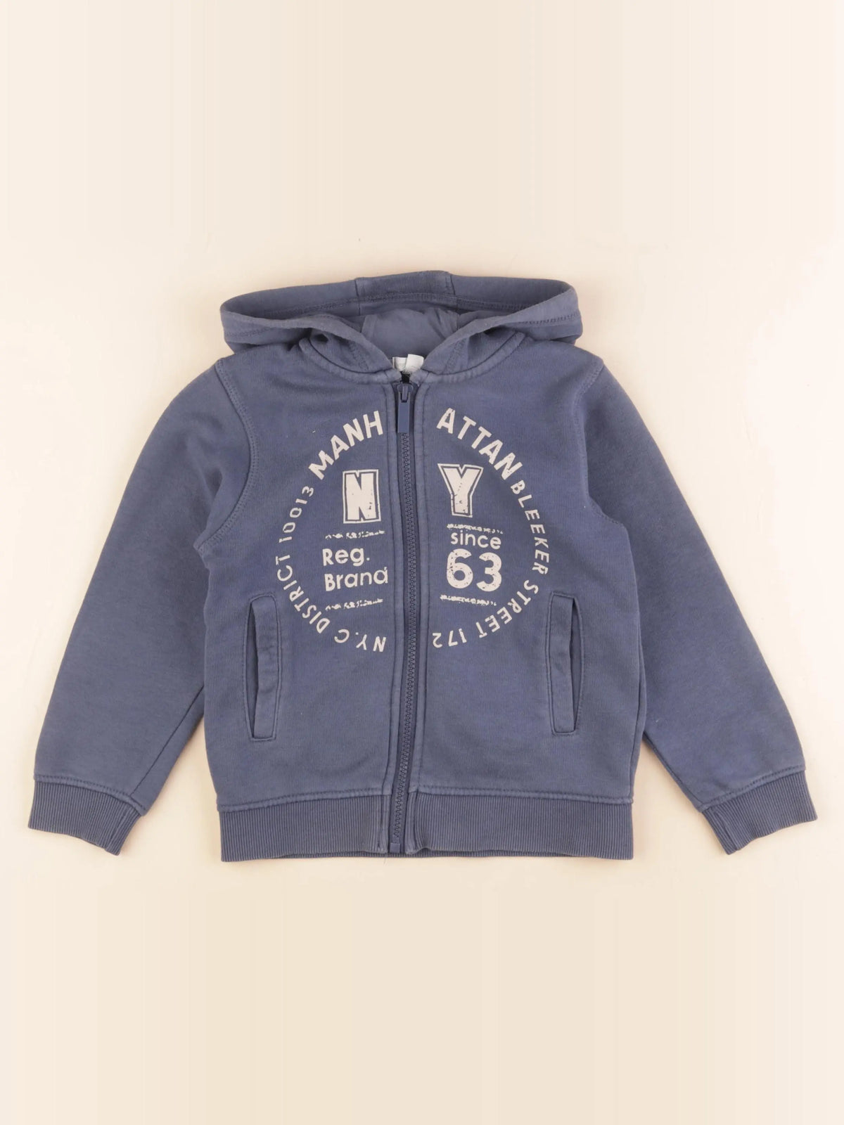 Vertbaudet - sweat bleu - 6 ans