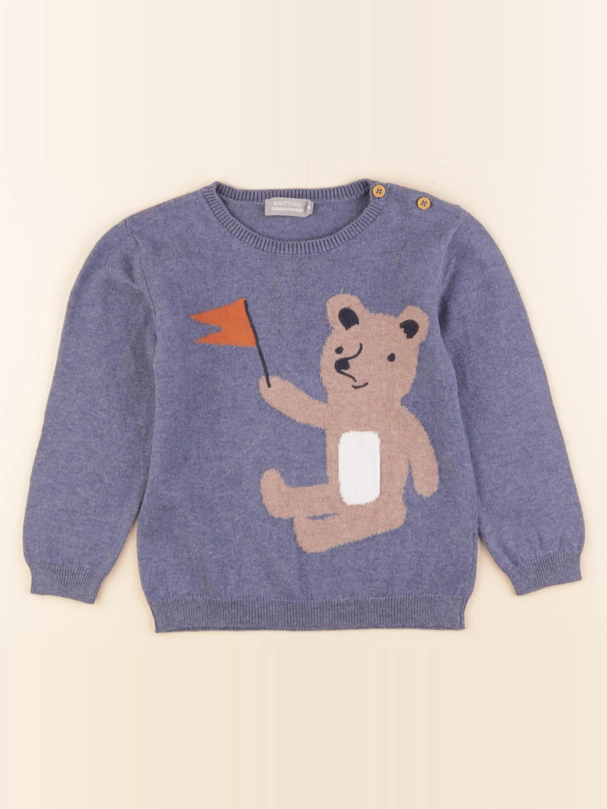 Boutchou - pull bleu - 36 mois