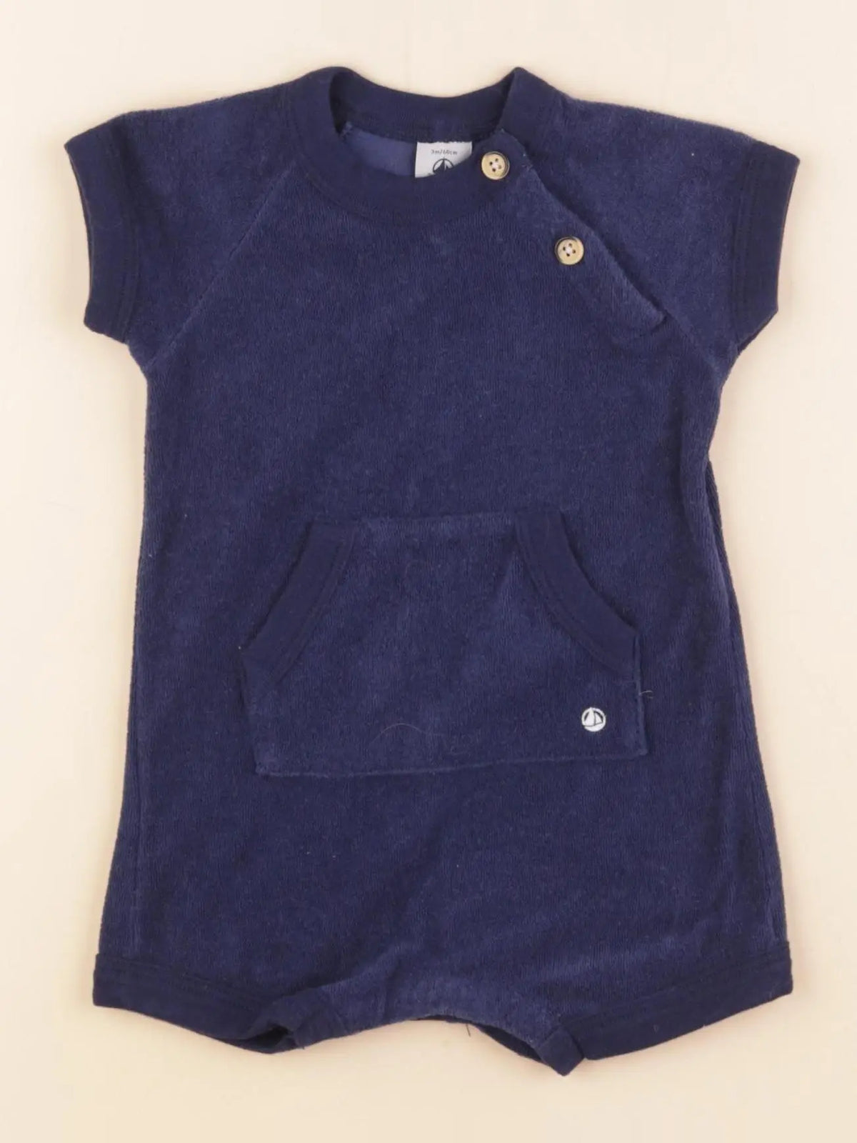 Petit Bateau - combinaison bleu - 3 mois