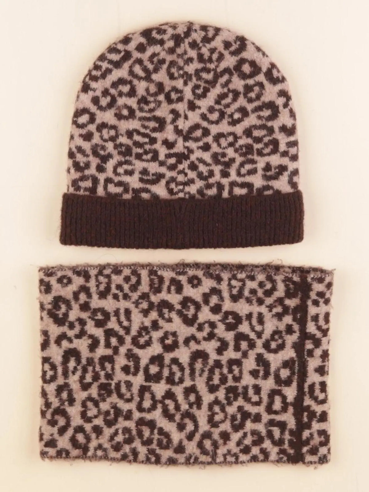 Vertbaudet - ensemble bonnet/tour de cou marron - 4/6 ans