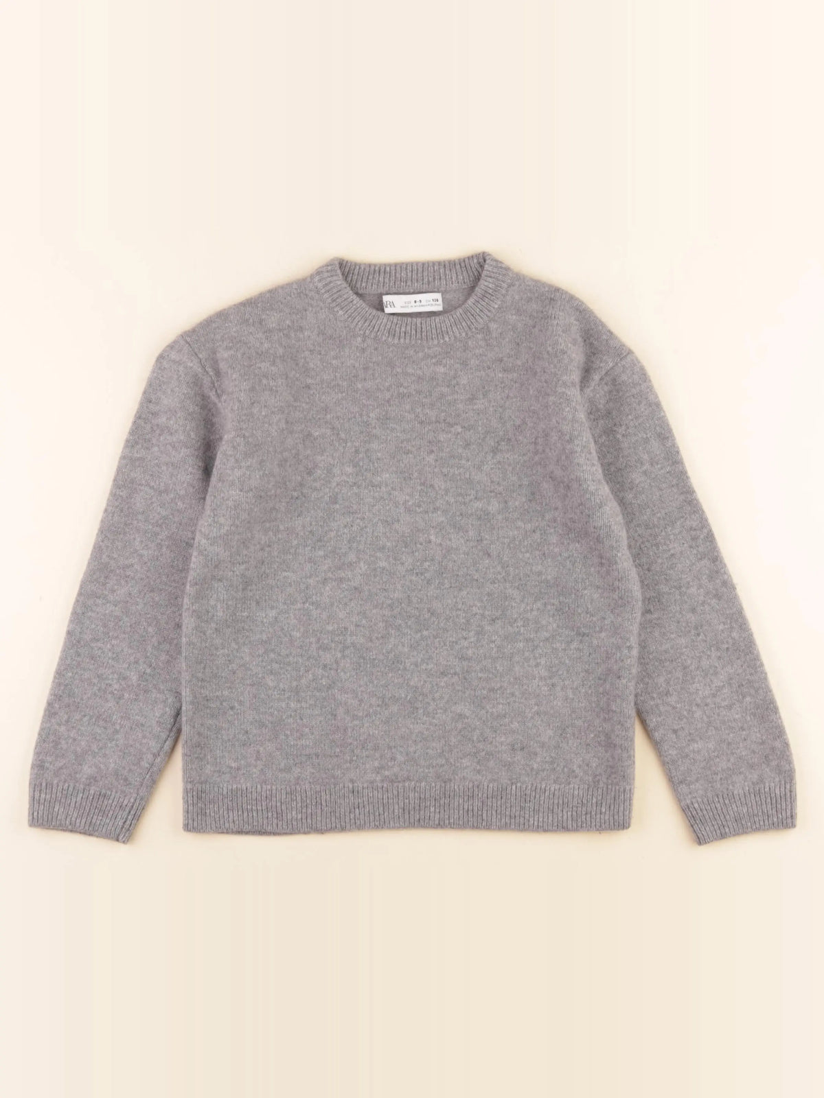 Zara - pull gris - 8/9 ans