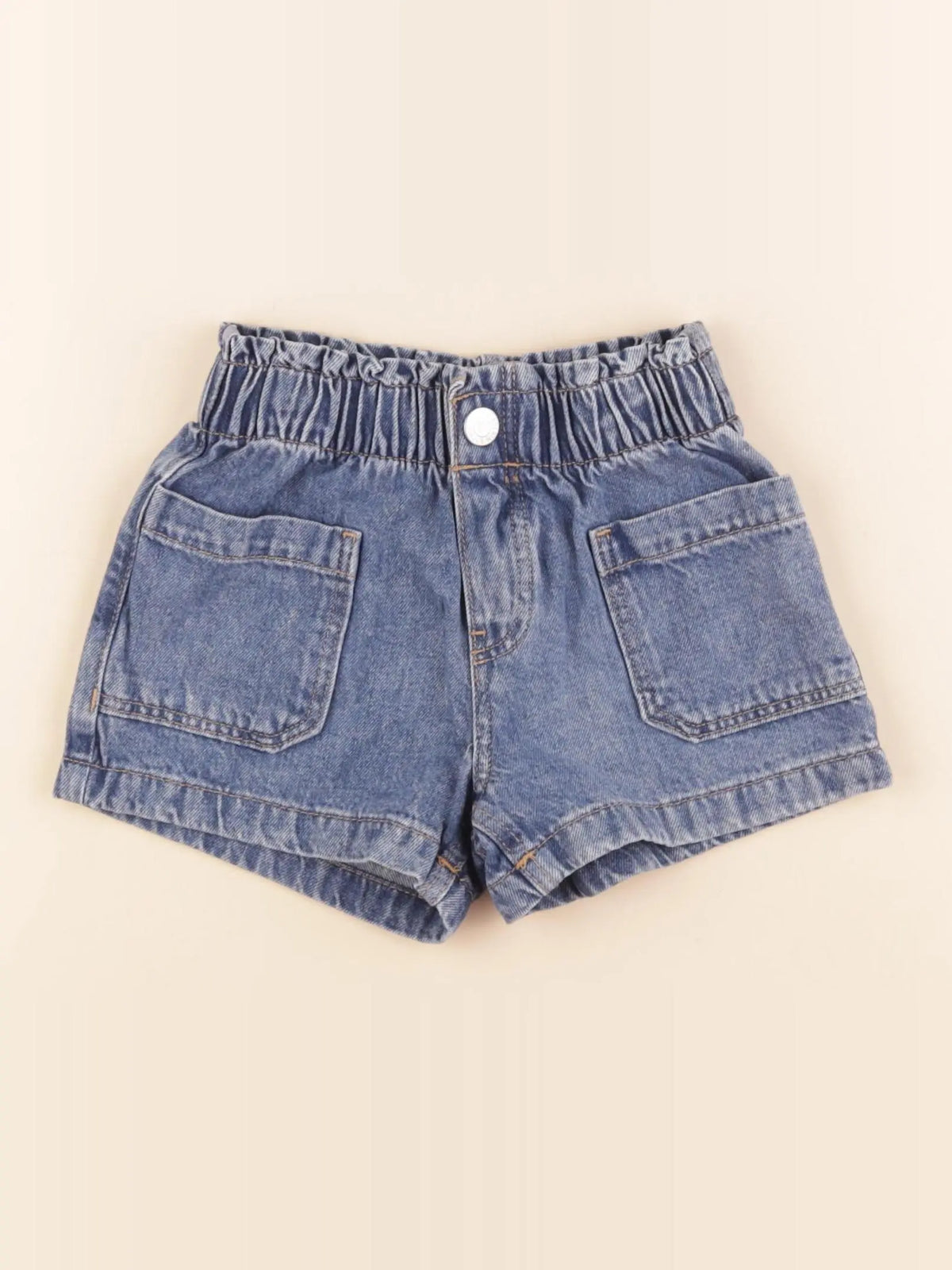 H&M - short bleu - 2/3 ans