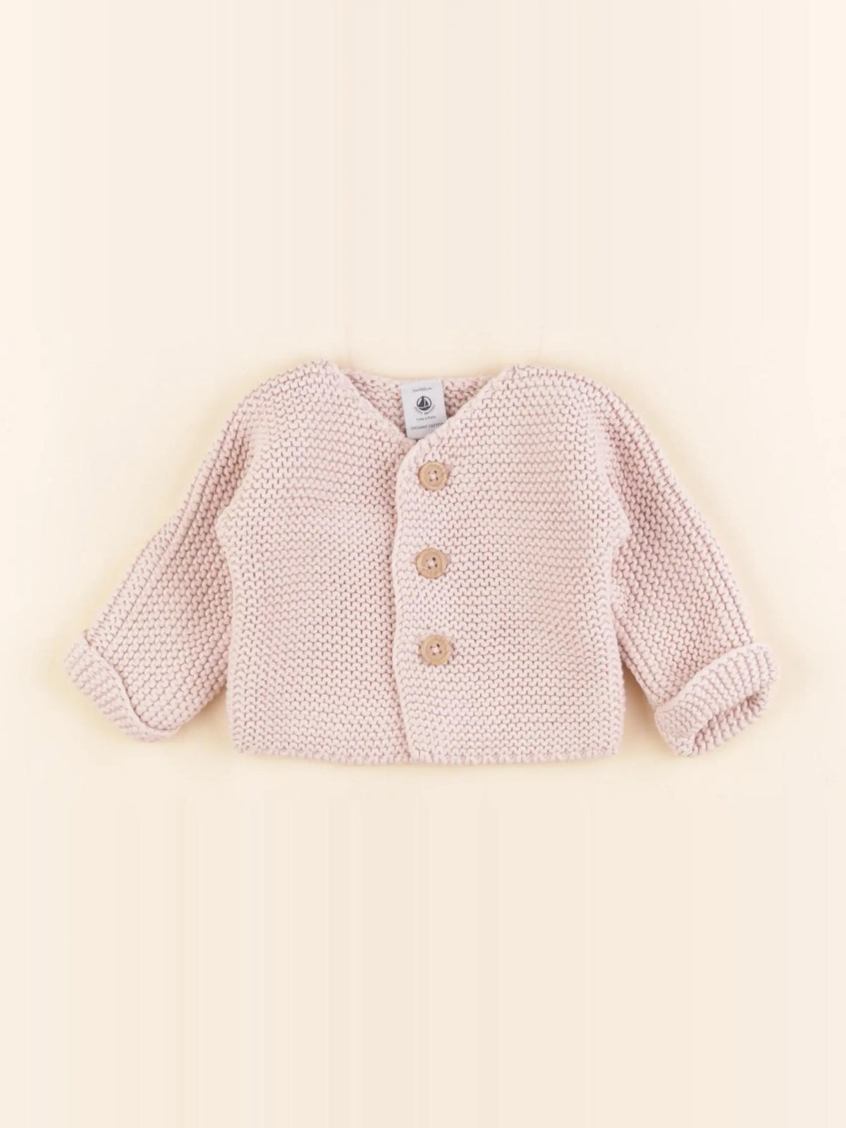 Petit Bateau - gilet rose - 3 mois