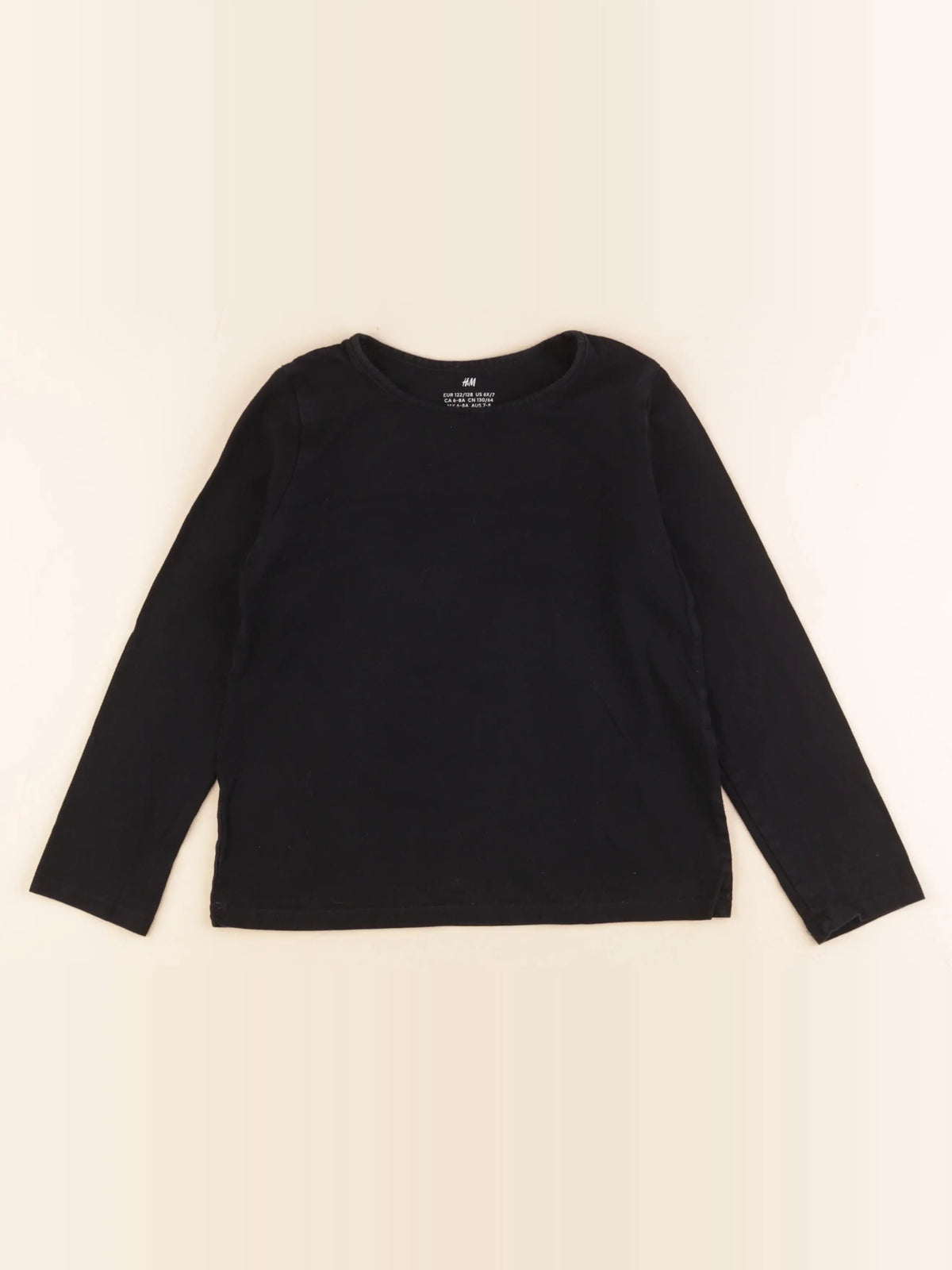 H&M - tee-shirt noir - 6/8 ans