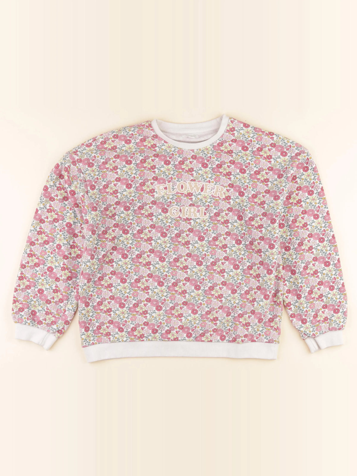 Vertbaudet - sweat blanc, multicolore - 14 ans