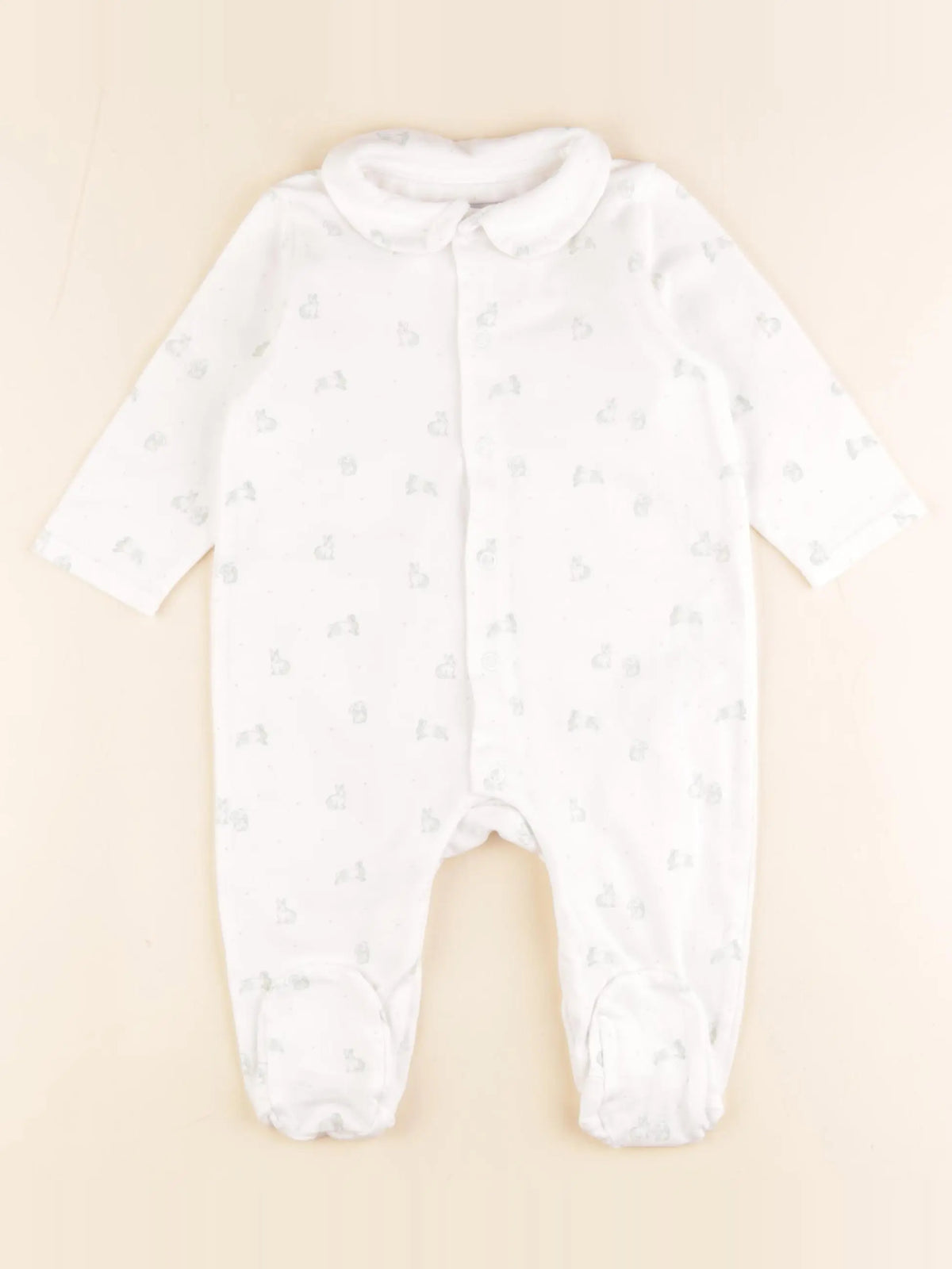Cyrillus - pyjama coton blanc - 9 mois