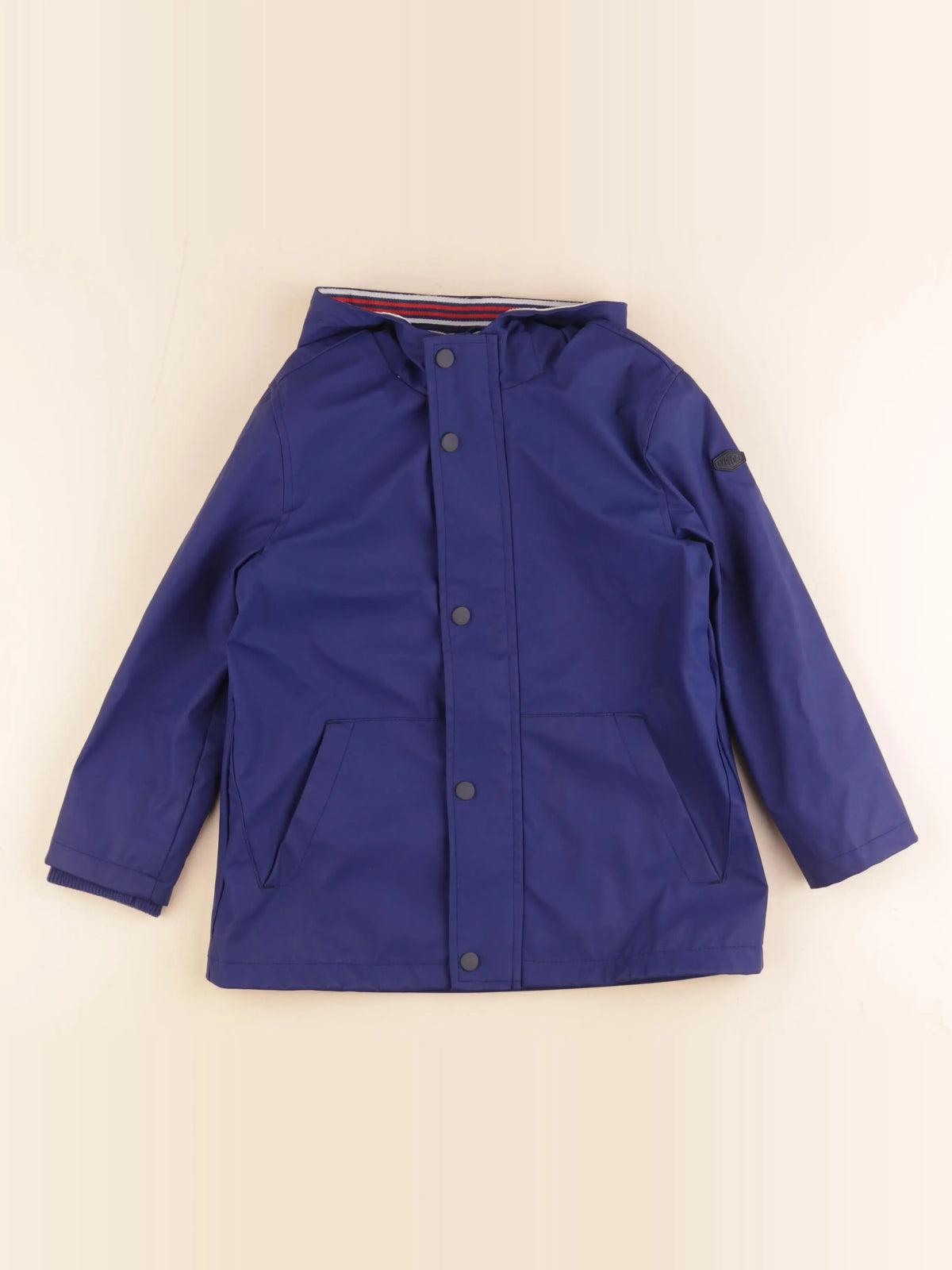 Vertbaudet - imperméable bleu, blanc - 5 ans