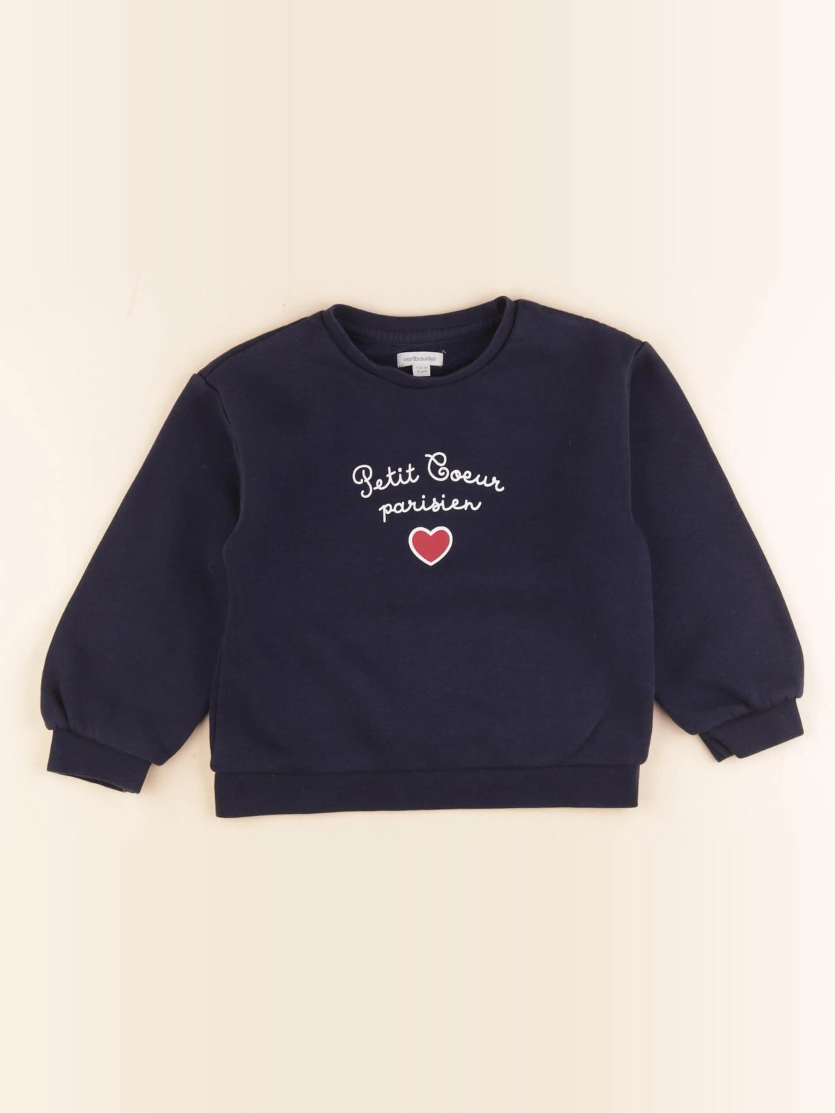 Vertbaudet - sweat bleu - 6 ans
