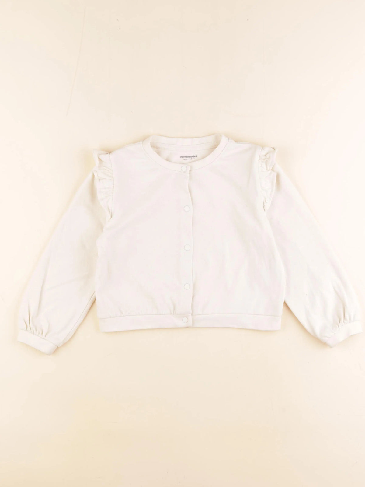 Vertbaudet - sweat beige - 5 ans