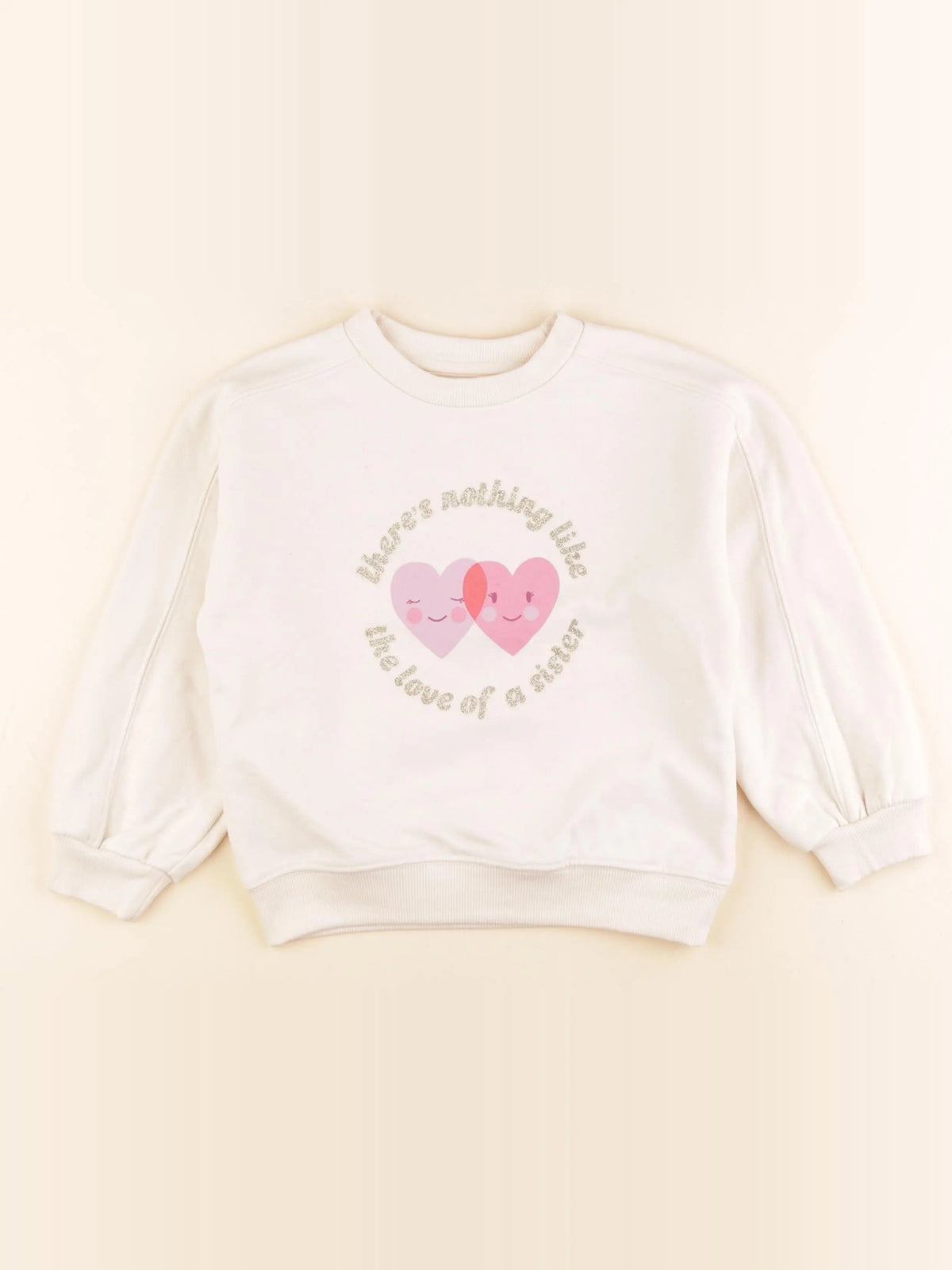 Vertbaudet - sweat beige - 6 ans