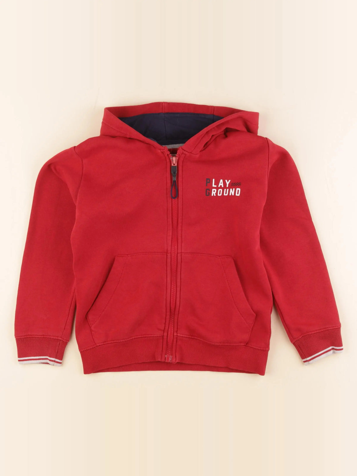 Vertbaudet - sweat rouge - 8 ans
