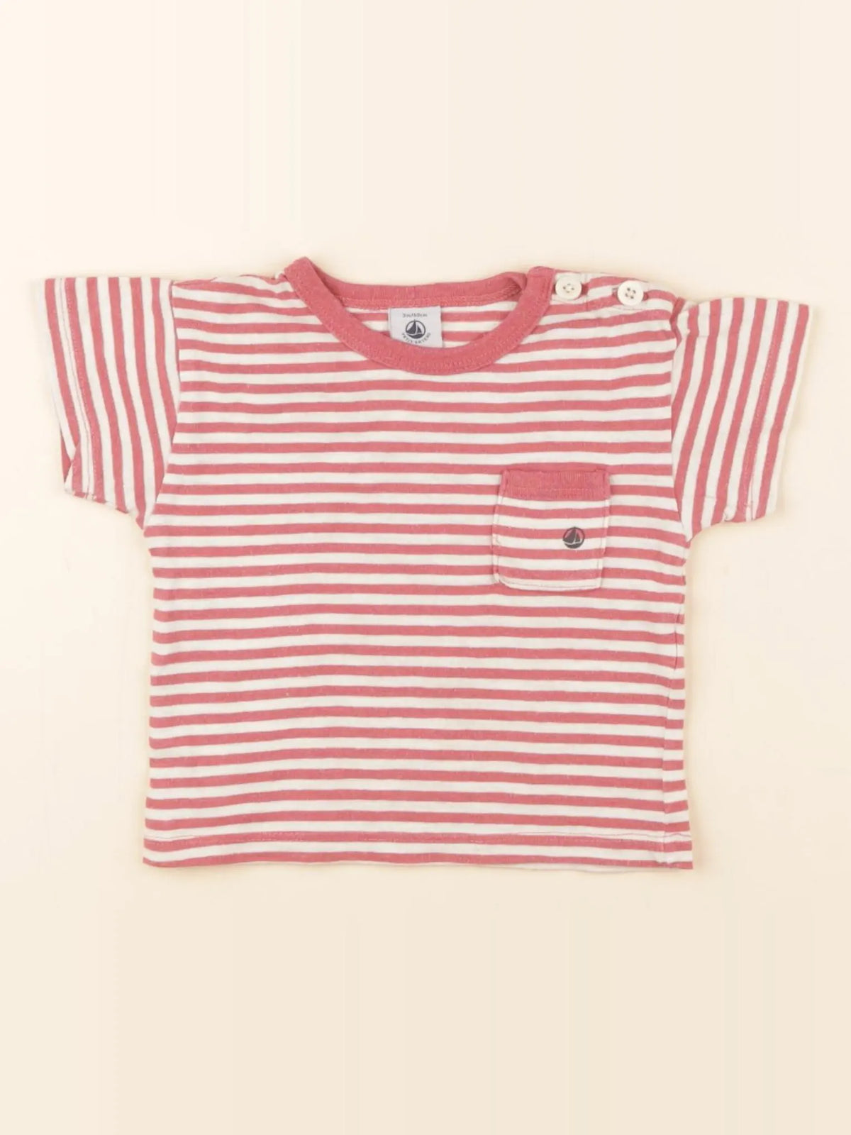 Petit Bateau - tee-shirt rose - 3 mois