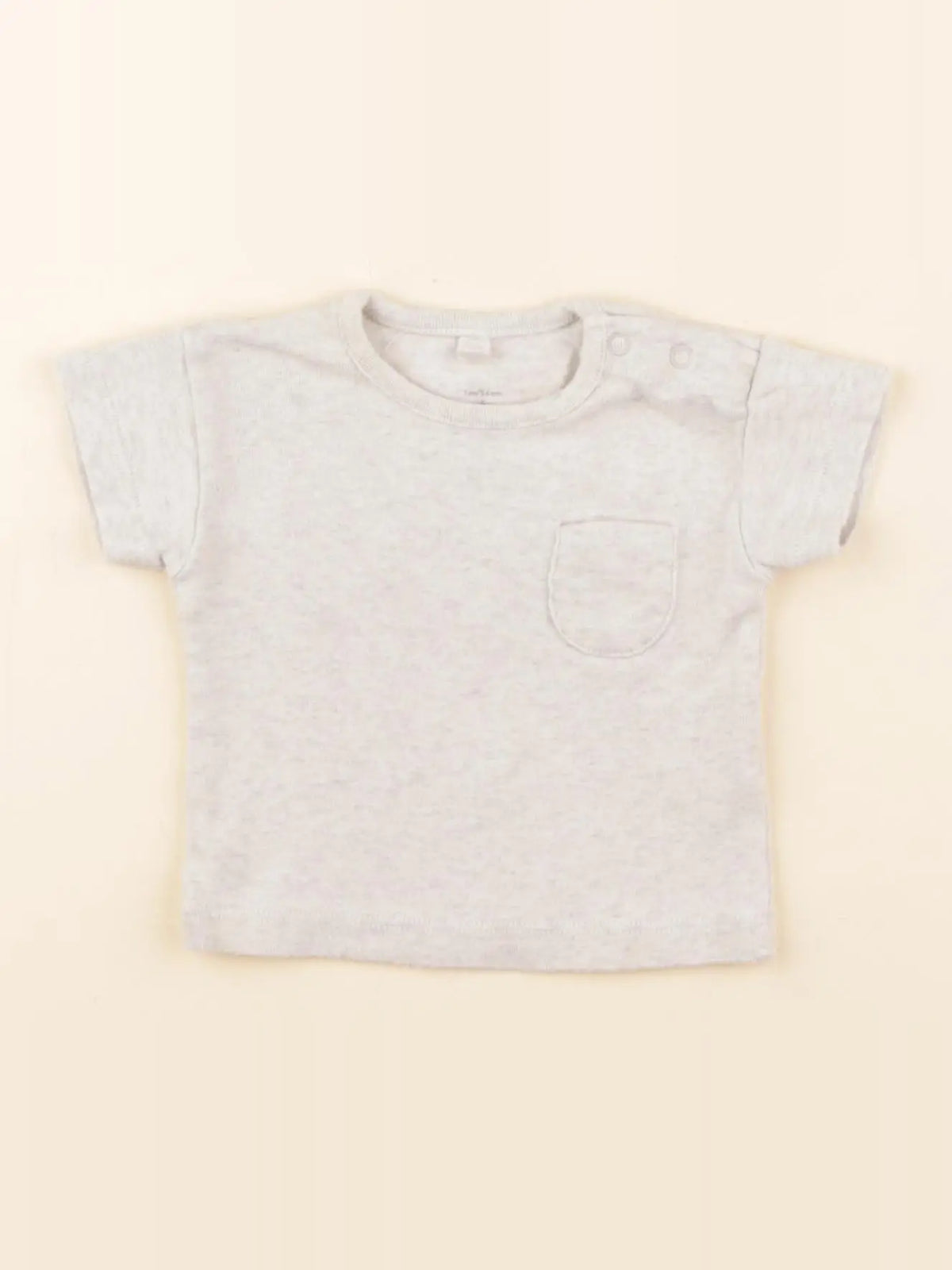 Petit Bateau - tee-shirt gris - 1 mois