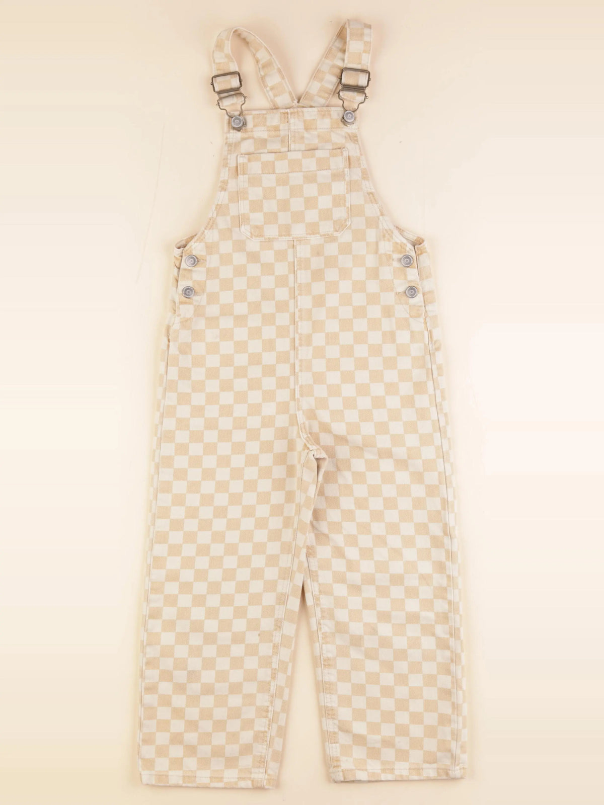 Vertbaudet - salopette beige - 7 ans