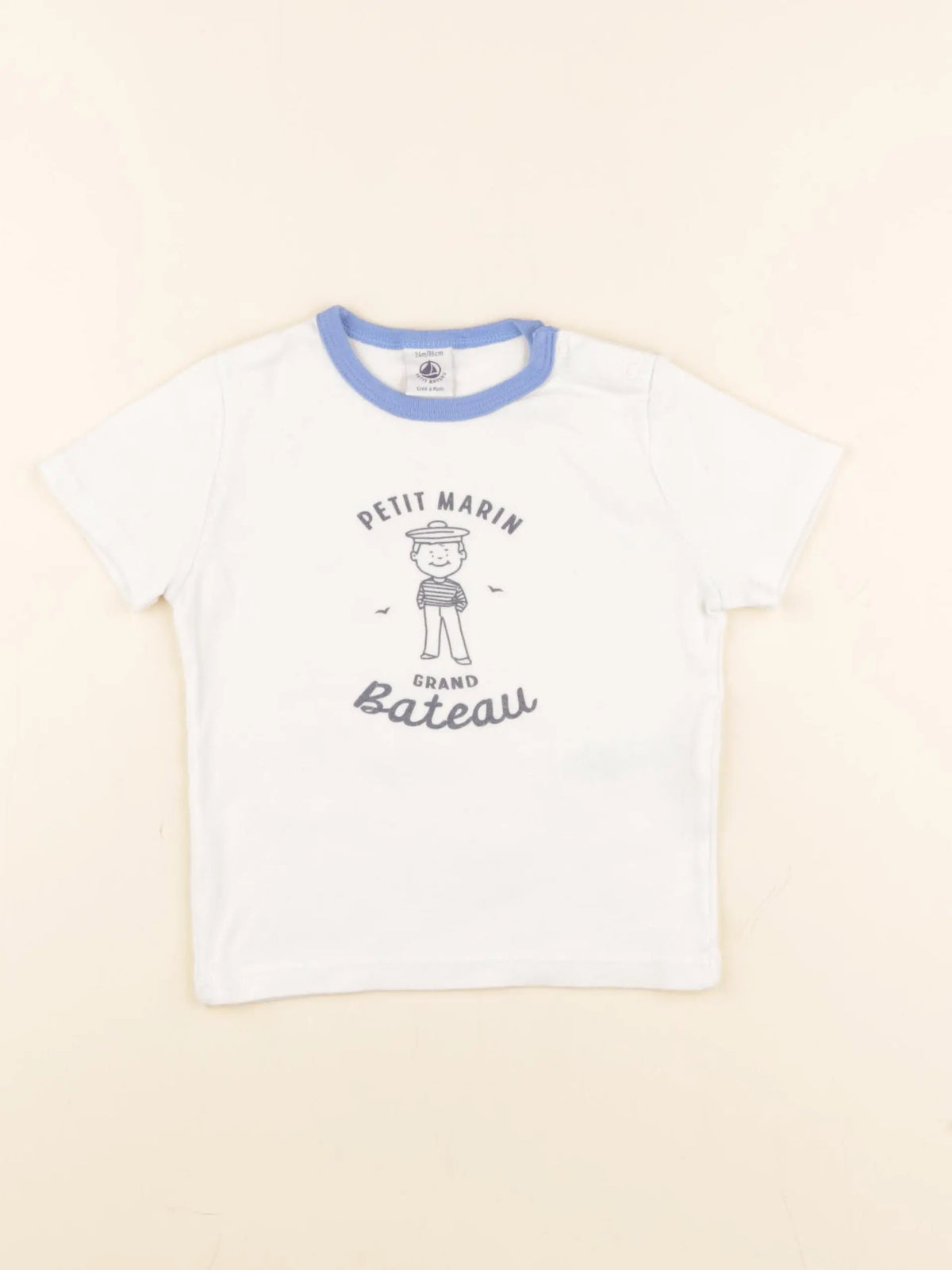 Petit Bateau - maillot de corps blanc - 24 mois