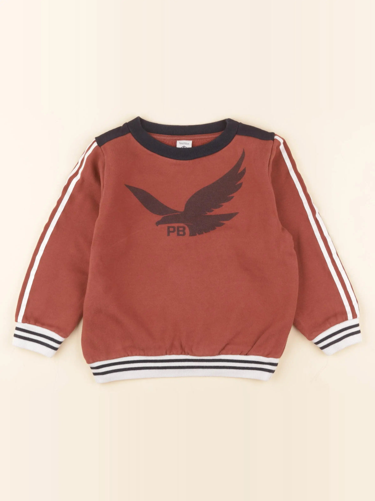 Petit Bateau - sweat rouge - 5 ans