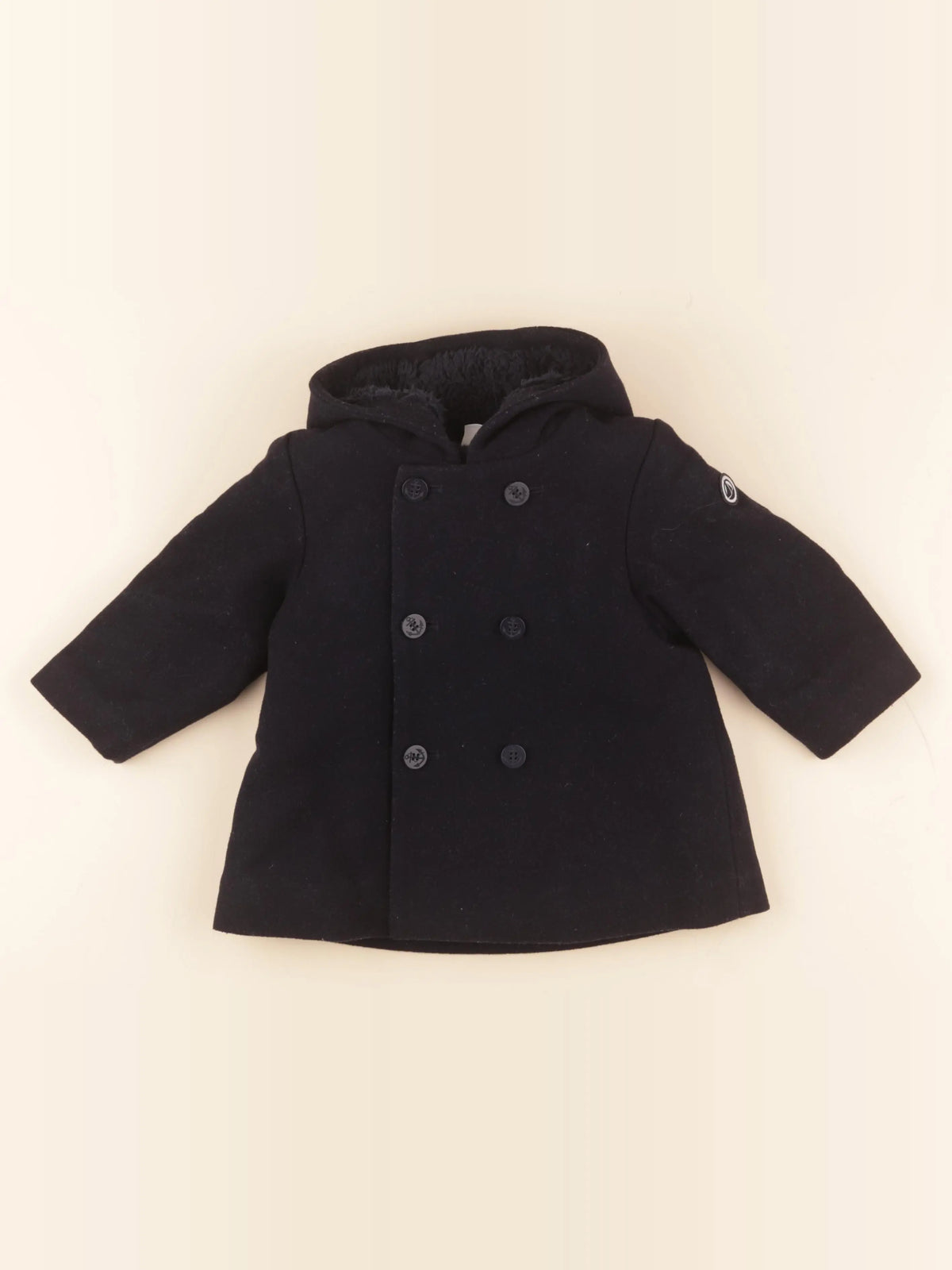 Petit Bateau - manteau bleu - 18 mois