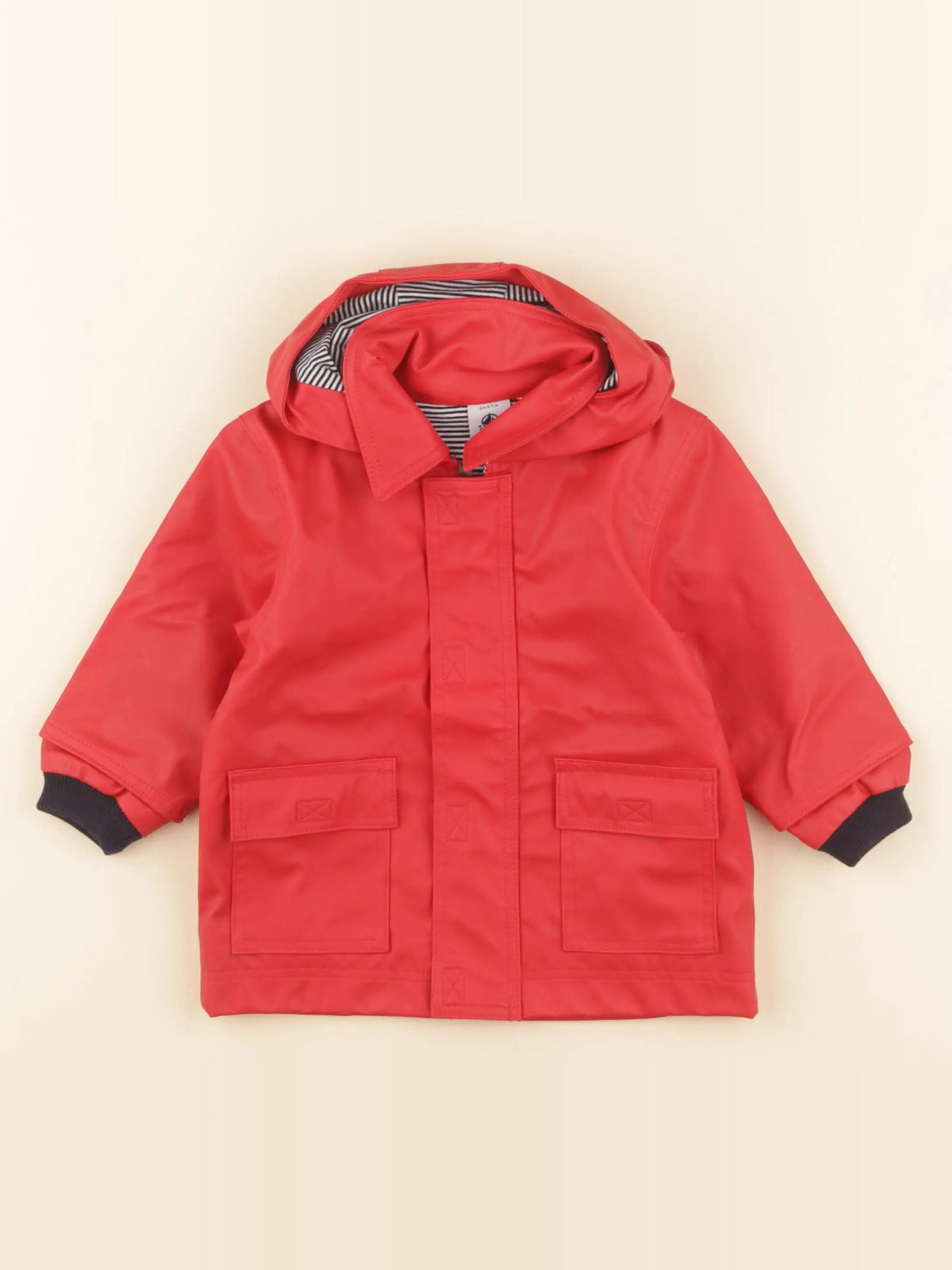 Petit Bateau - imperméable rouge - 6 mois
