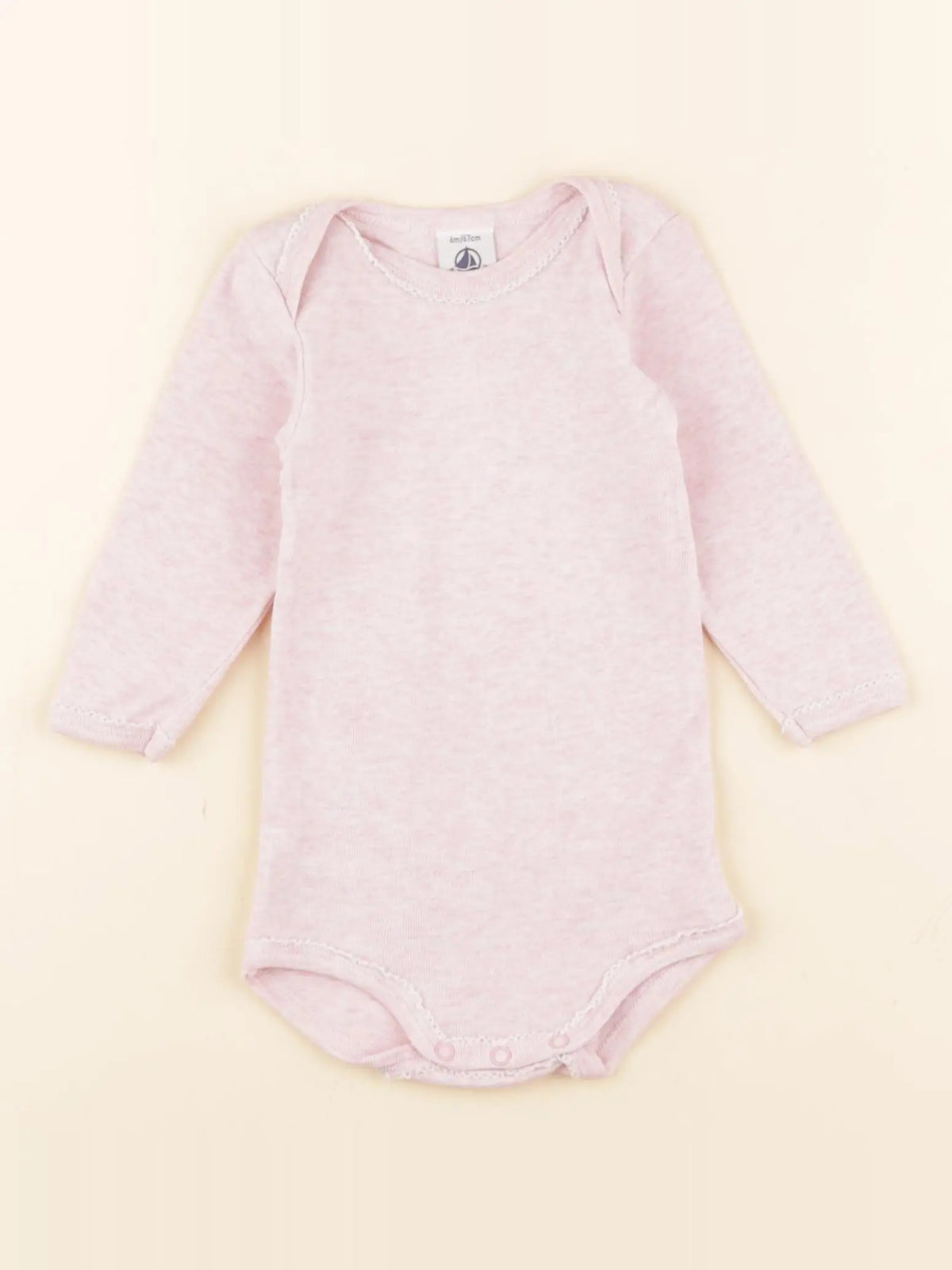 Petit Bateau - body rose - 6 mois