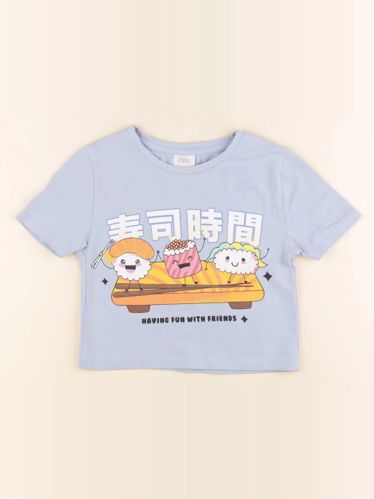 Zara - tee-shirt bleu - 11/12 ans