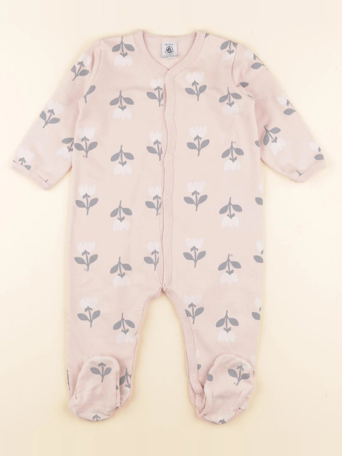 Petit Bateau - pyjama coton rose - 18 mois