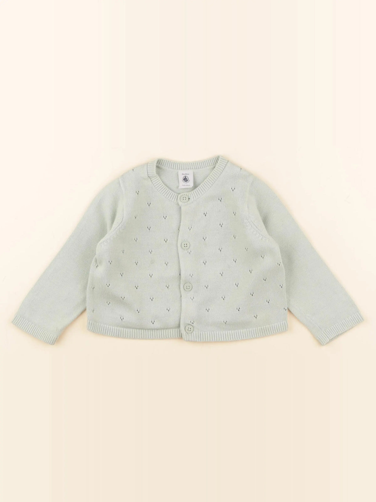 Petit Bateau - gilet vert - 18 mois