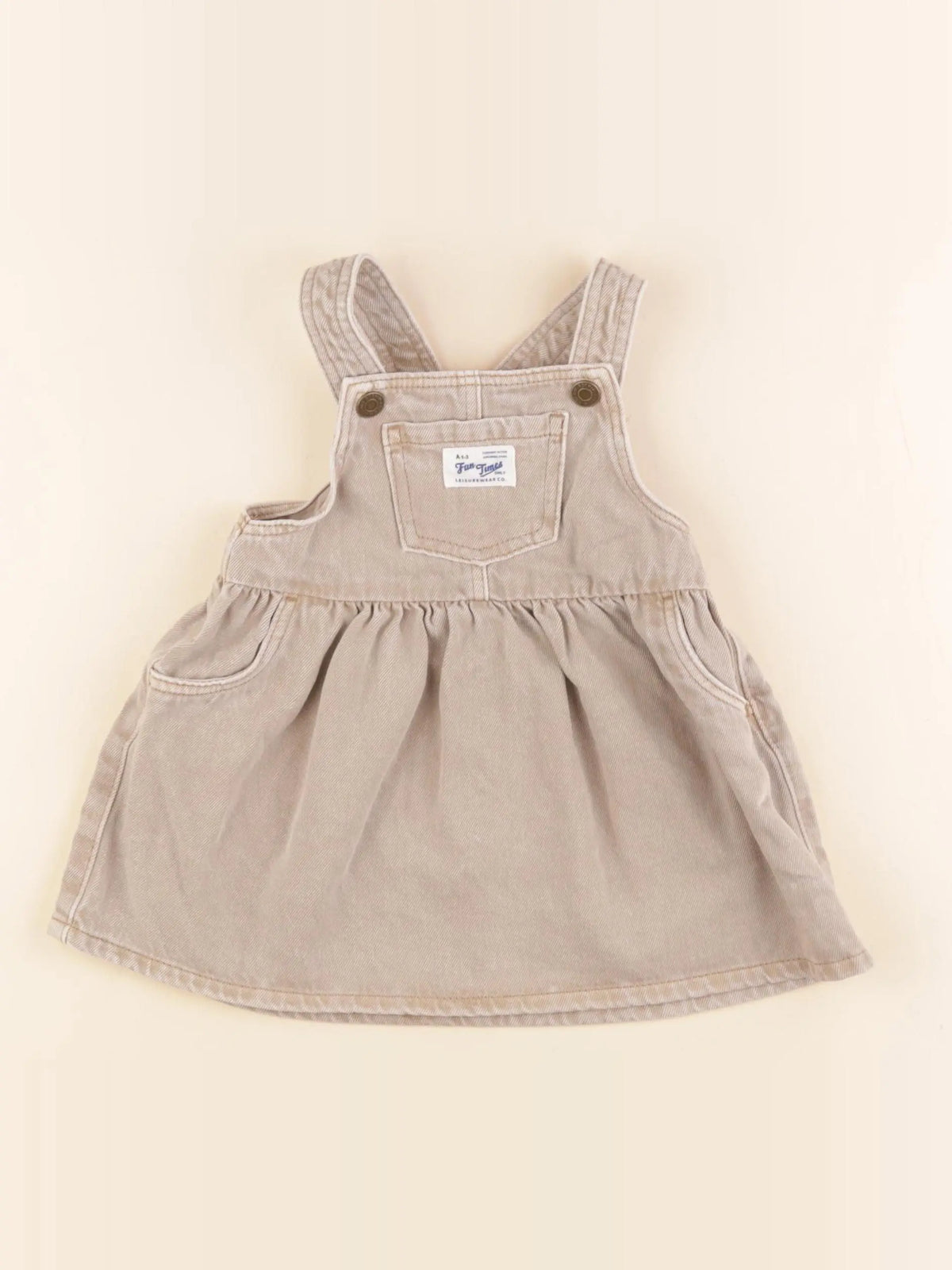H&M - robe beige - 6/9 mois