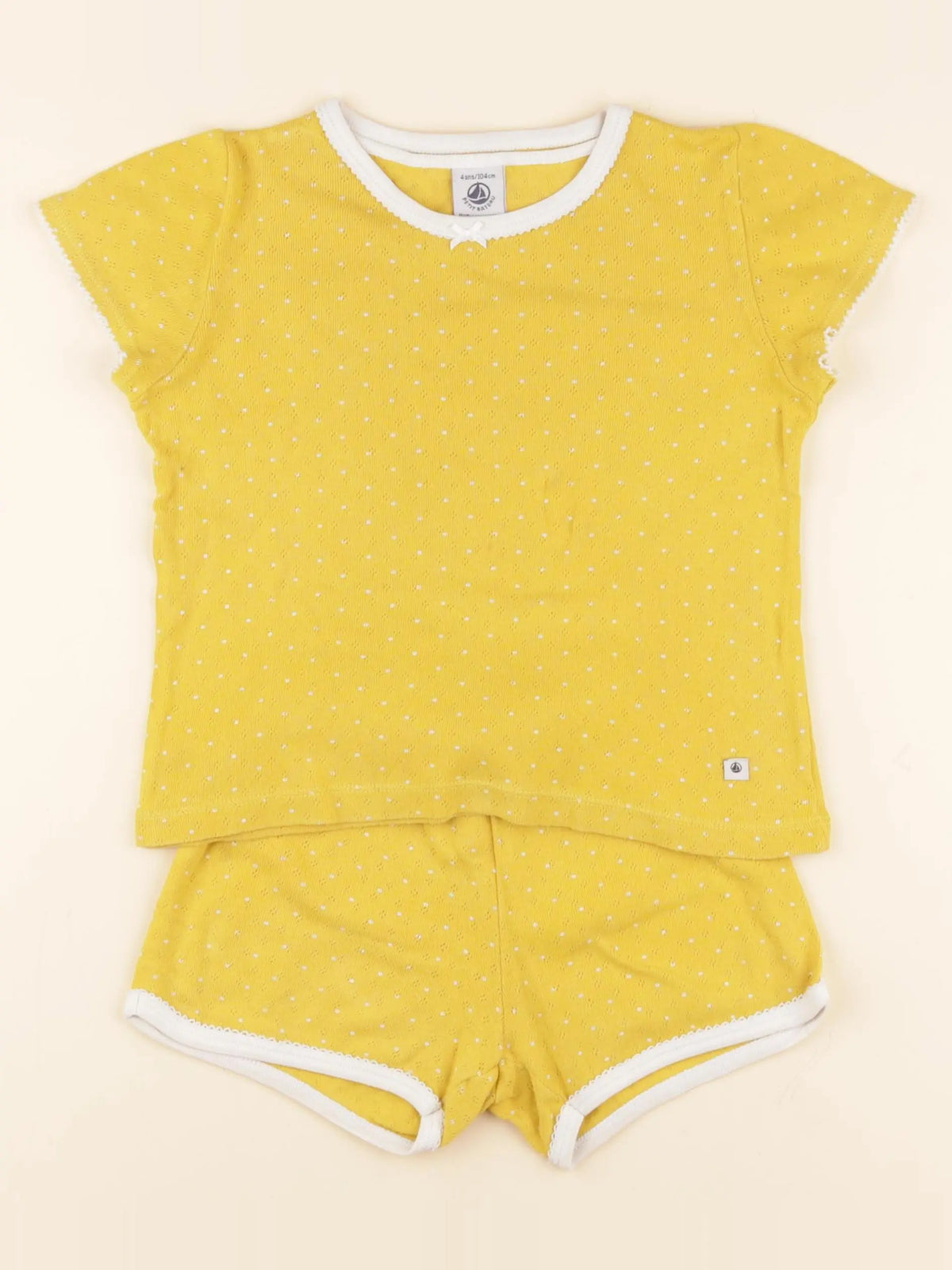 Petit Bateau - pyjama coton jaune - 4 ans