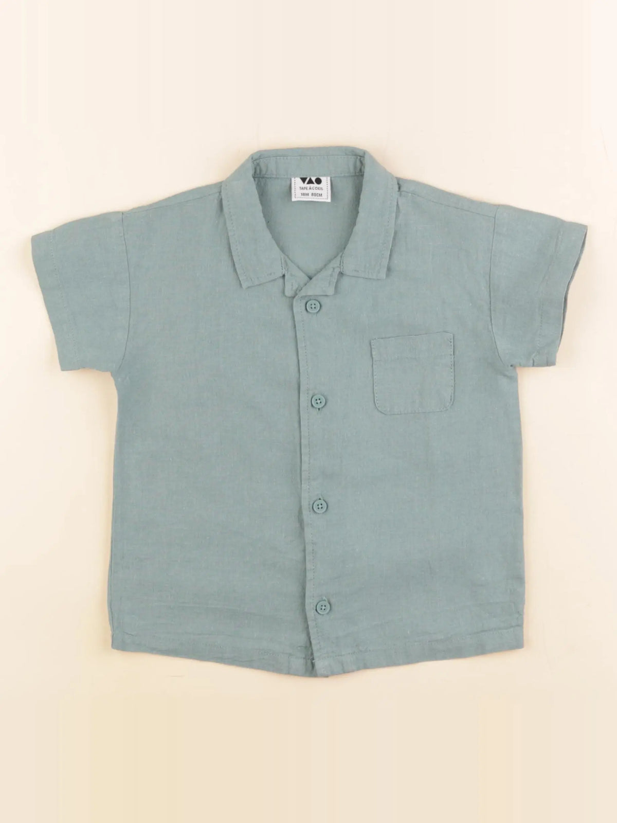 Tape à l'oeil - chemise vert - 18 mois