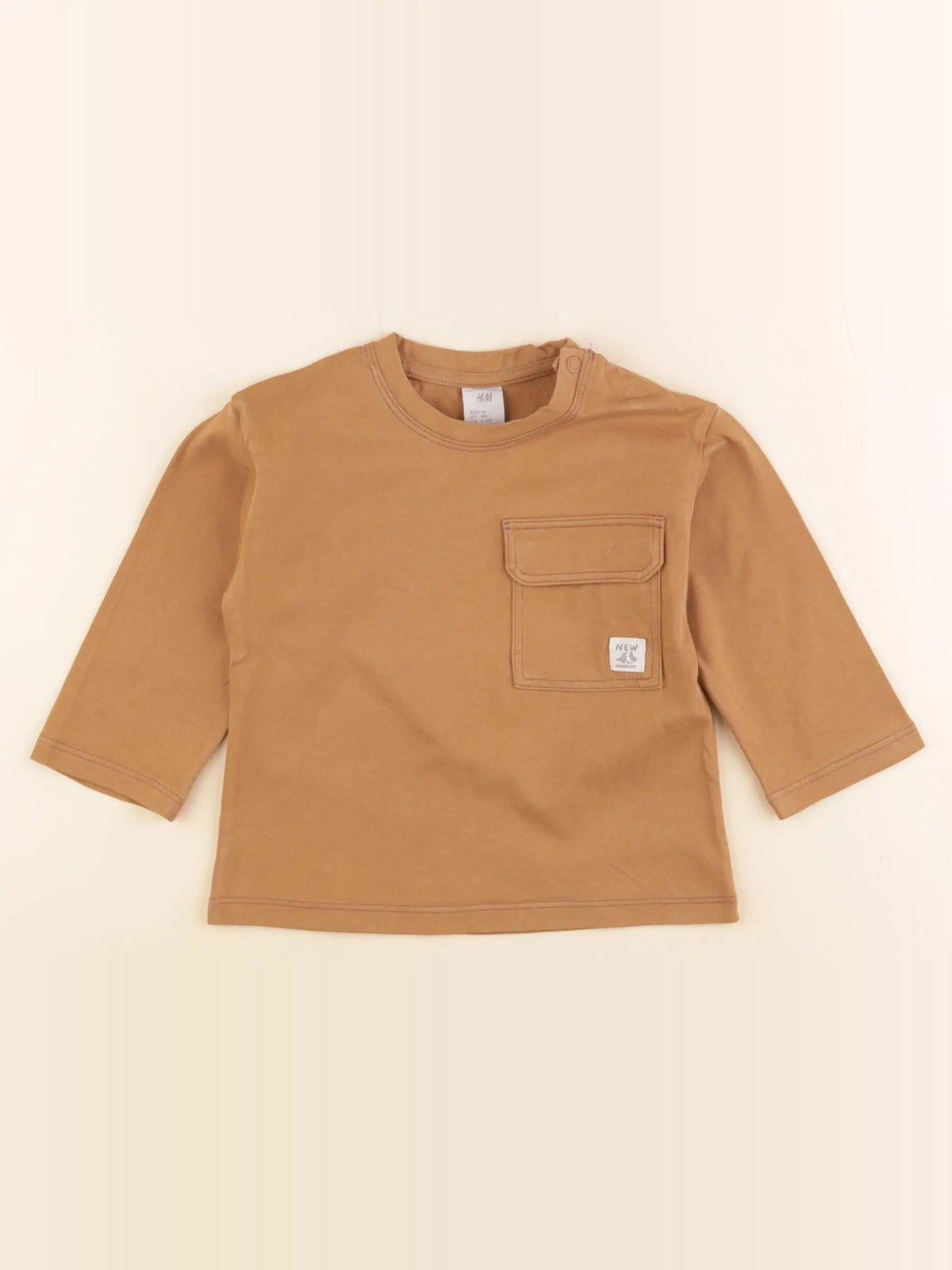 H&M - tee-shirt marron - 9 mois
