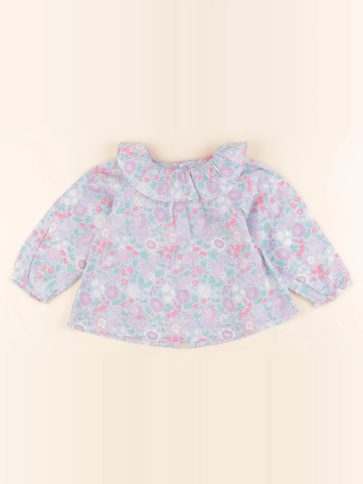 Jacadi - blouse liberty bleu, violet - 18 mois