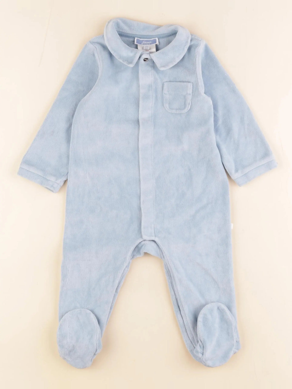 Jacadi - pyjama velours bleu - 12 mois