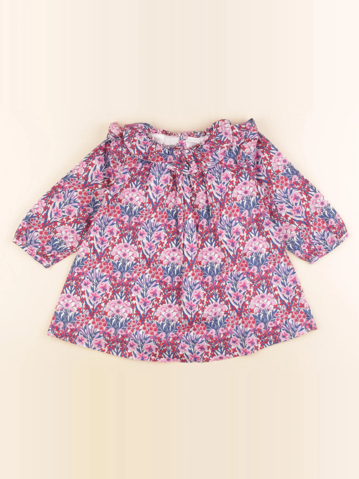 Jacadi - robe liberty rose, violet - 18 mois