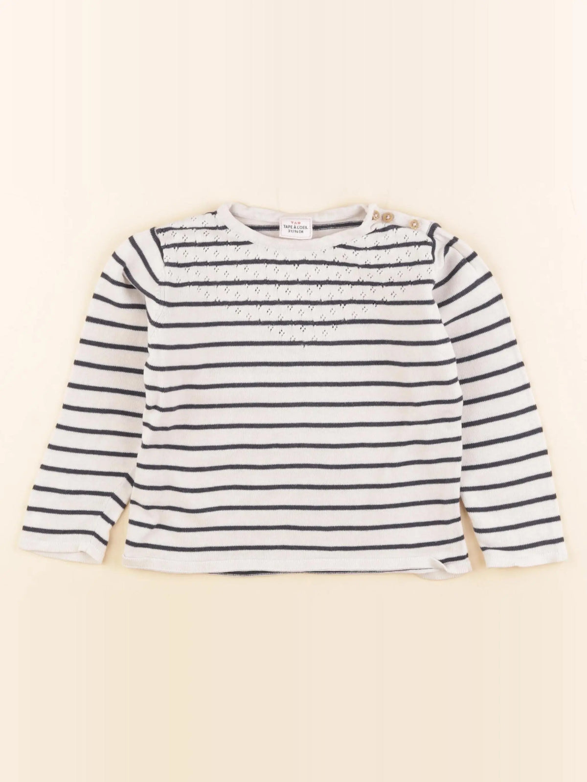 Tape à l'oeil - pull blanc, bleu - 3 ans