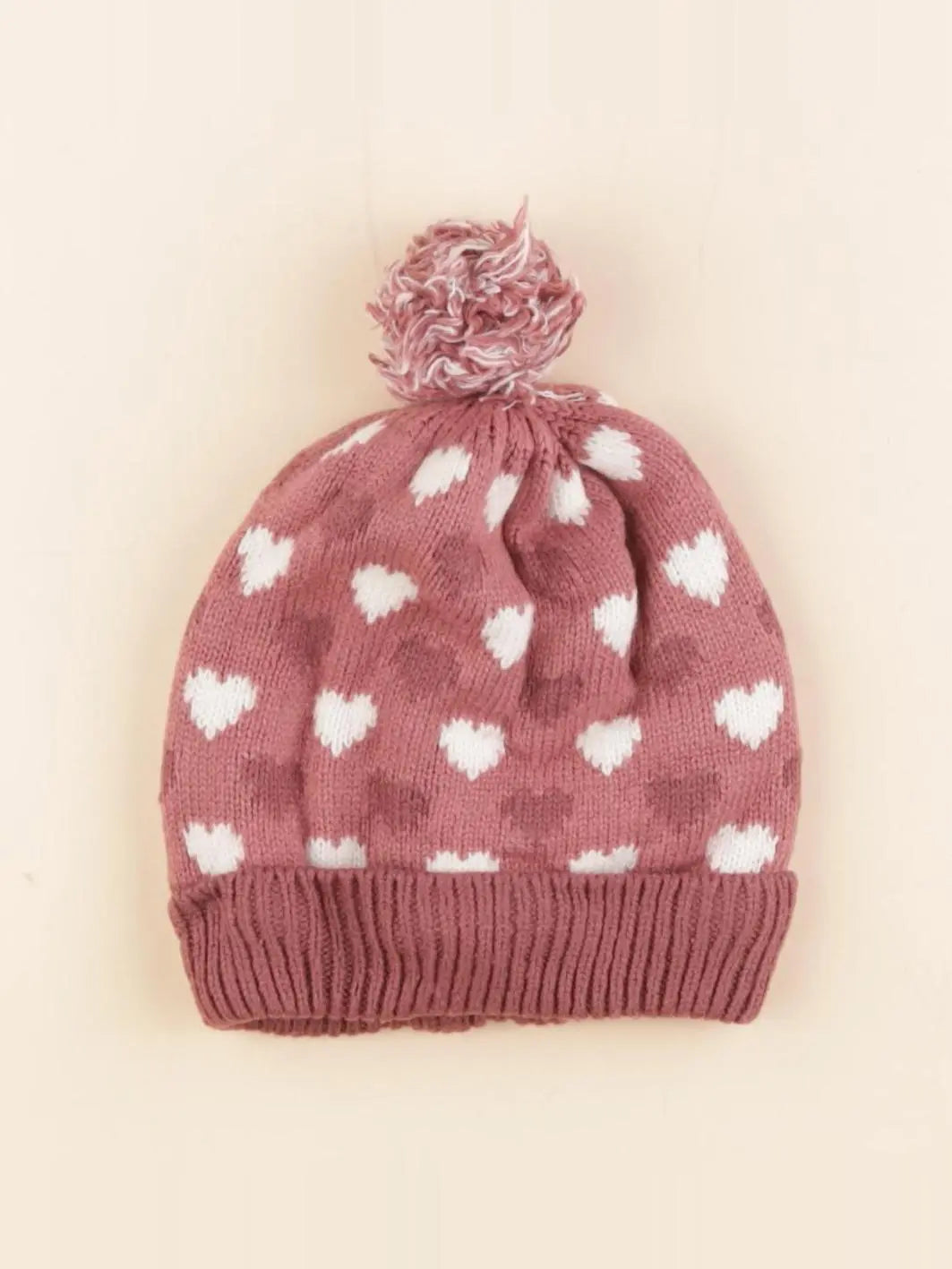 Vertbaudet - bonnet rose, blanc - 2/3 ans