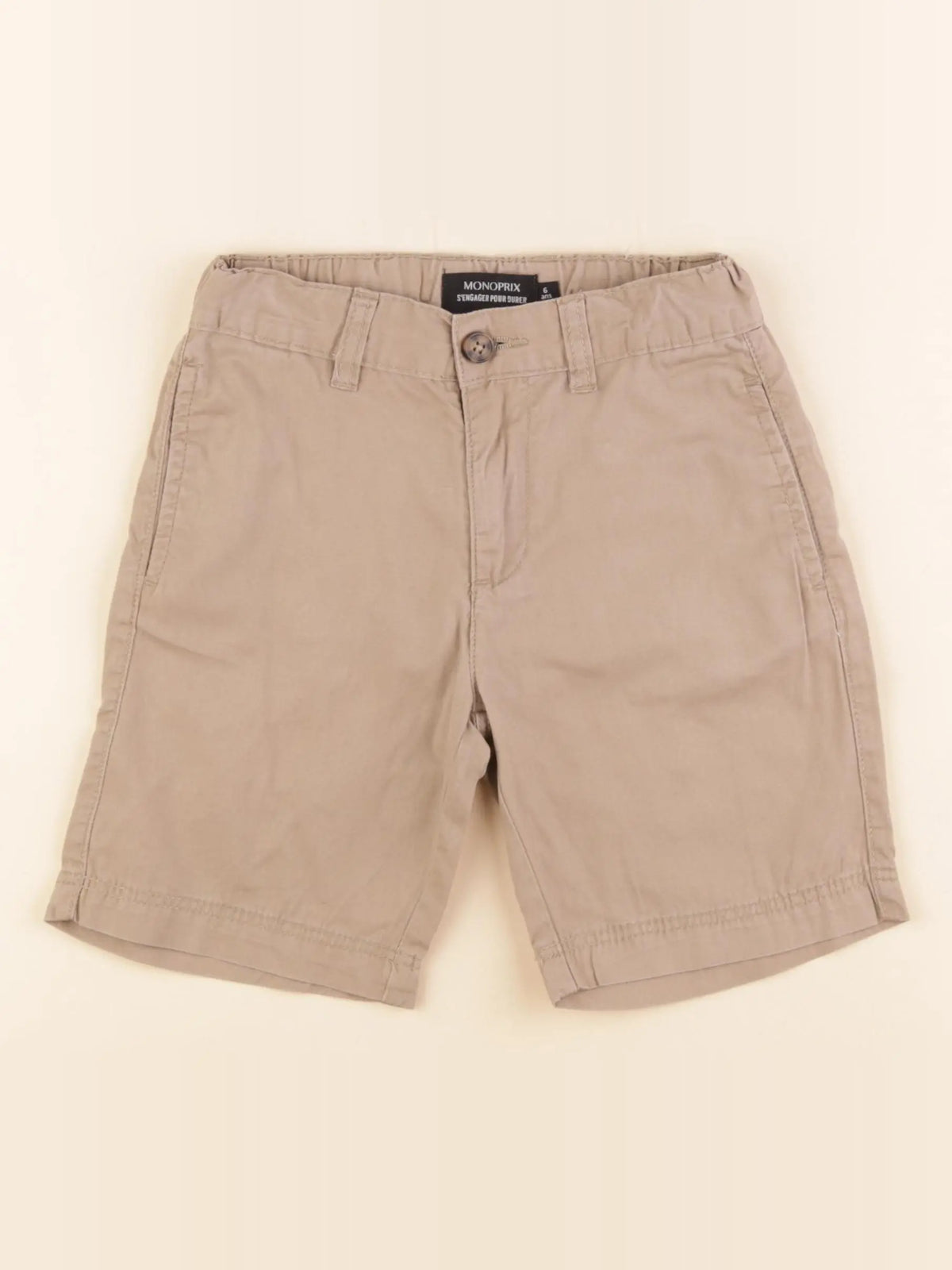 Monoprix - short marron - 6 ans