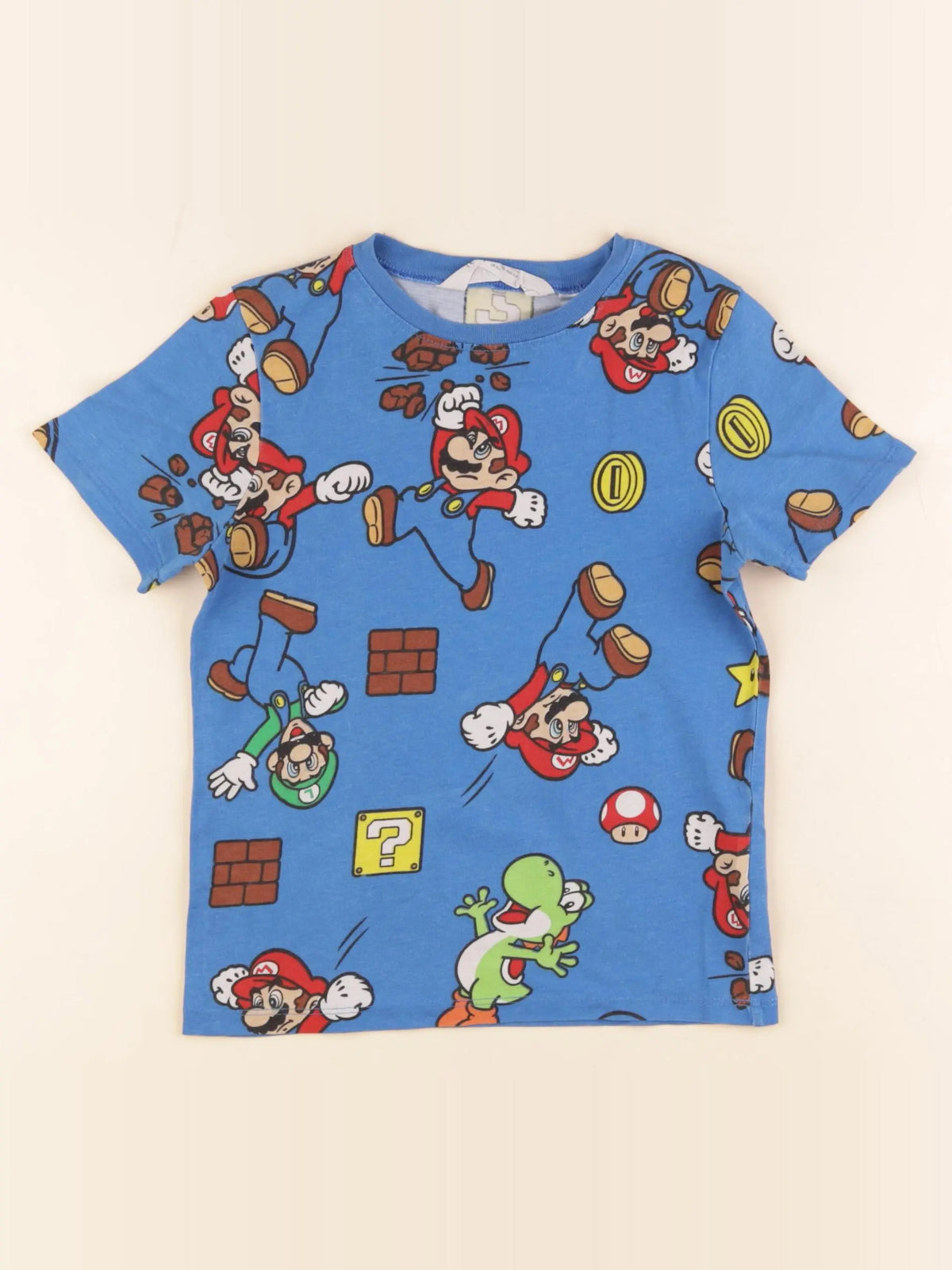 H&M - tee-shirt bleu - 4/6 ans