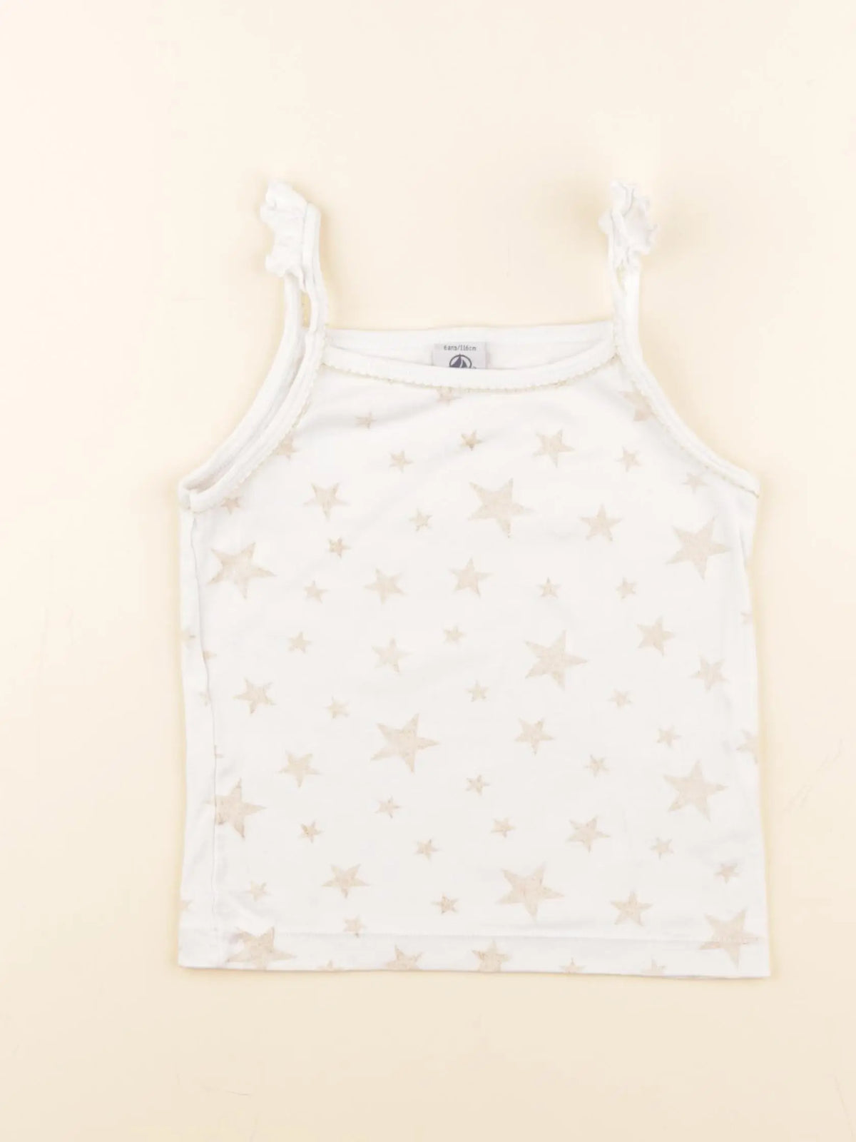 Petit Bateau - maillot de corps blanc, or - 6 ans