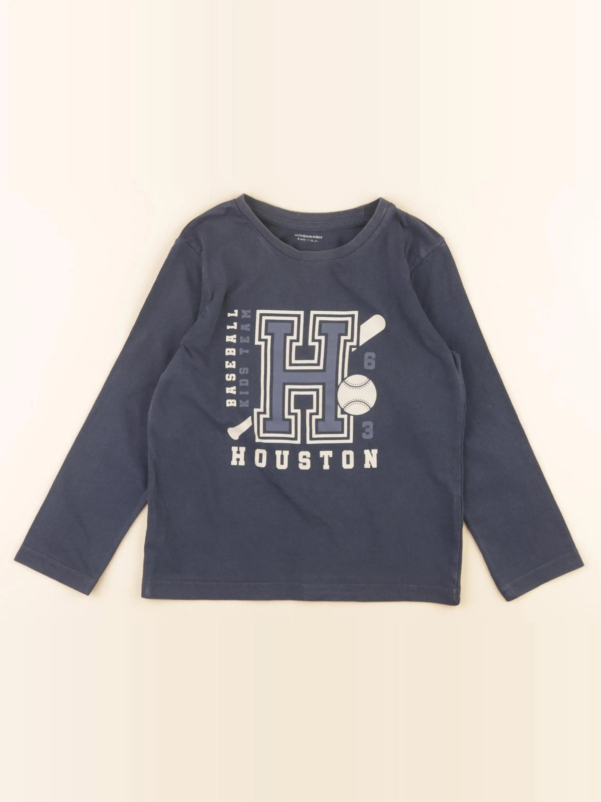 Vertbaudet - tee-shirt bleu - 8 ans