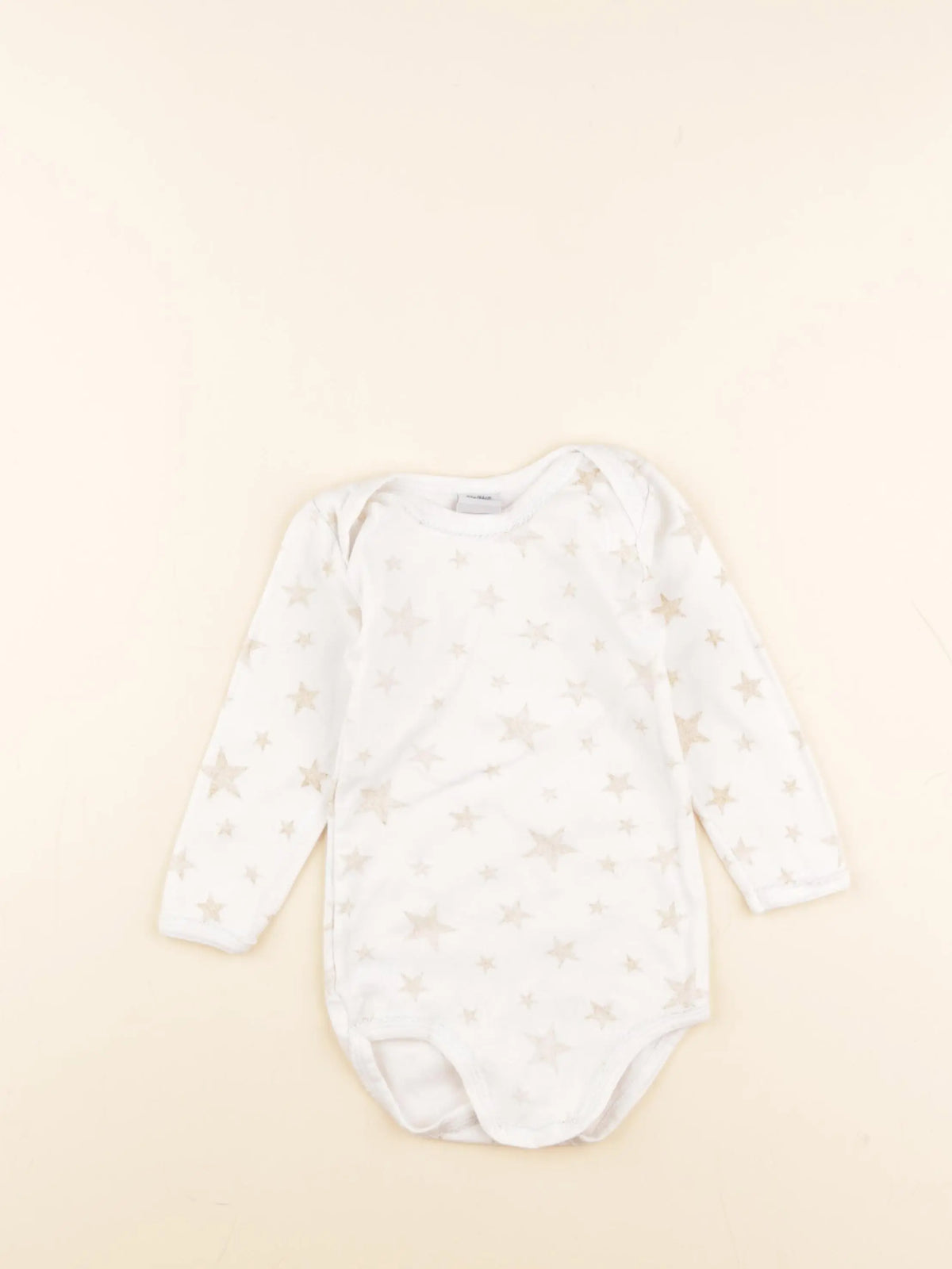 Petit Bateau - body blanc, or - 24 mois