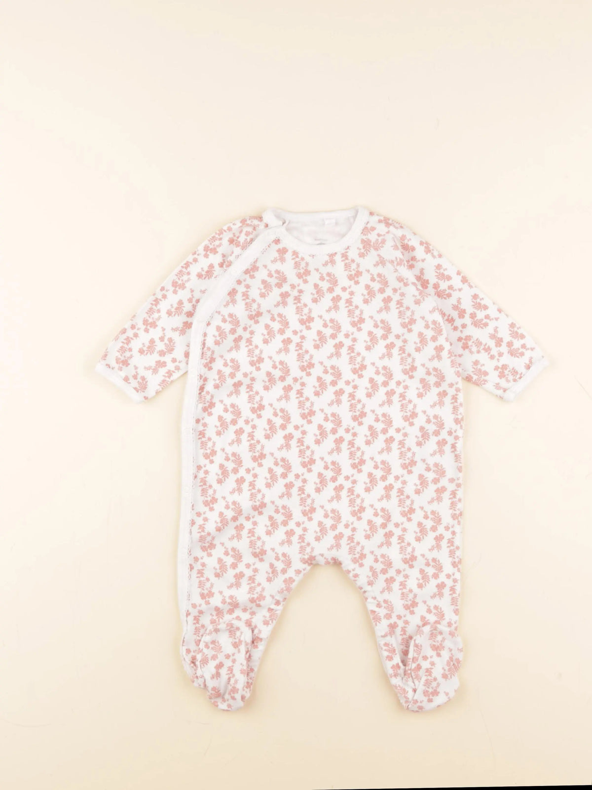 Petit Bateau - pyjama coton rose - 9 mois