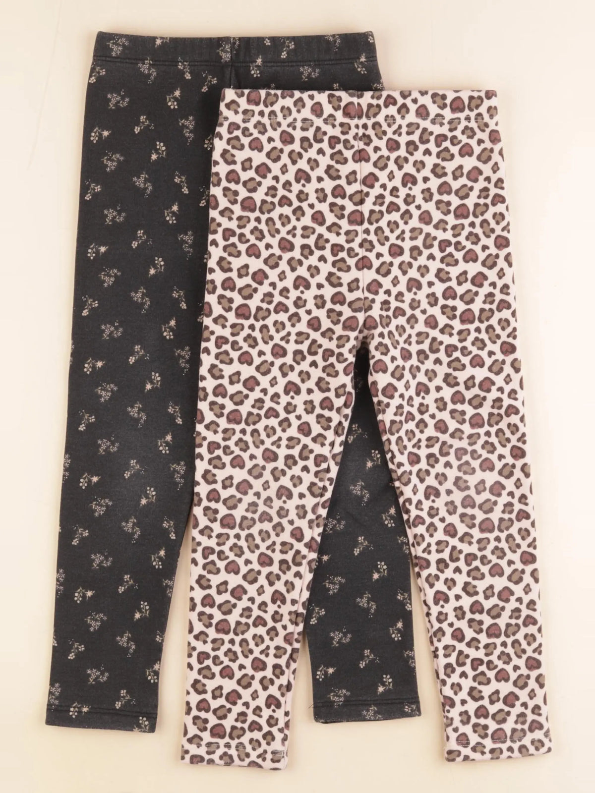 Vertbaudet - lot de 2 leggings marron, noir - 5 ans