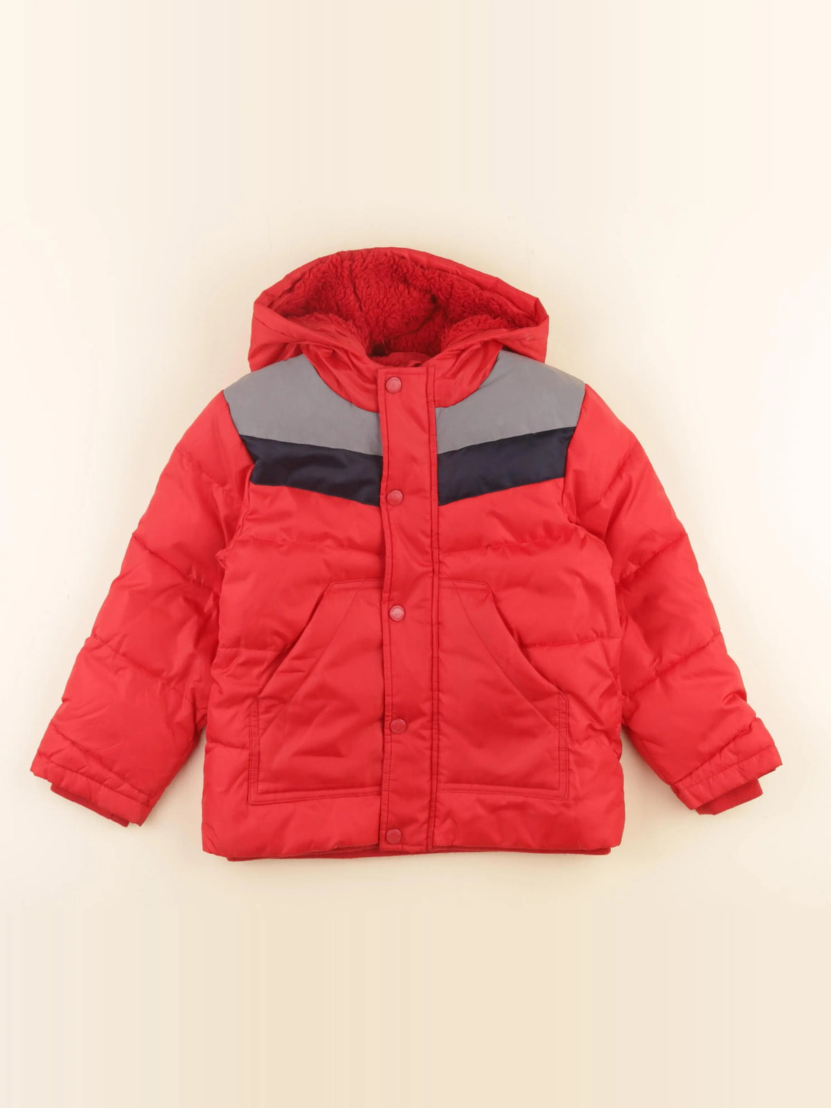 Vertbaudet - doudoune rouge - 5 ans