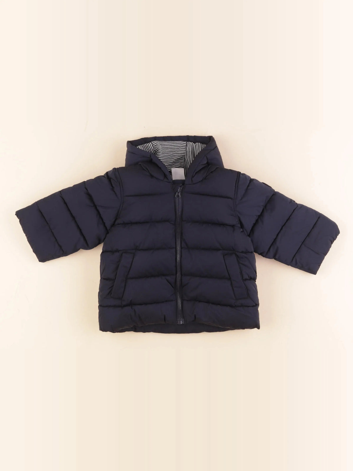 Petit Bateau - doudoune bleu - 6 mois