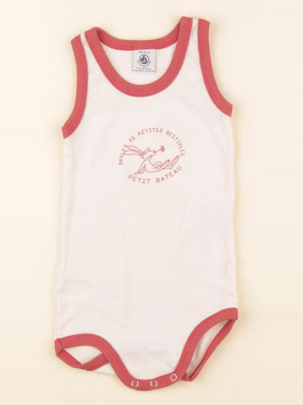 Petit Bateau - body beige - 18 mois